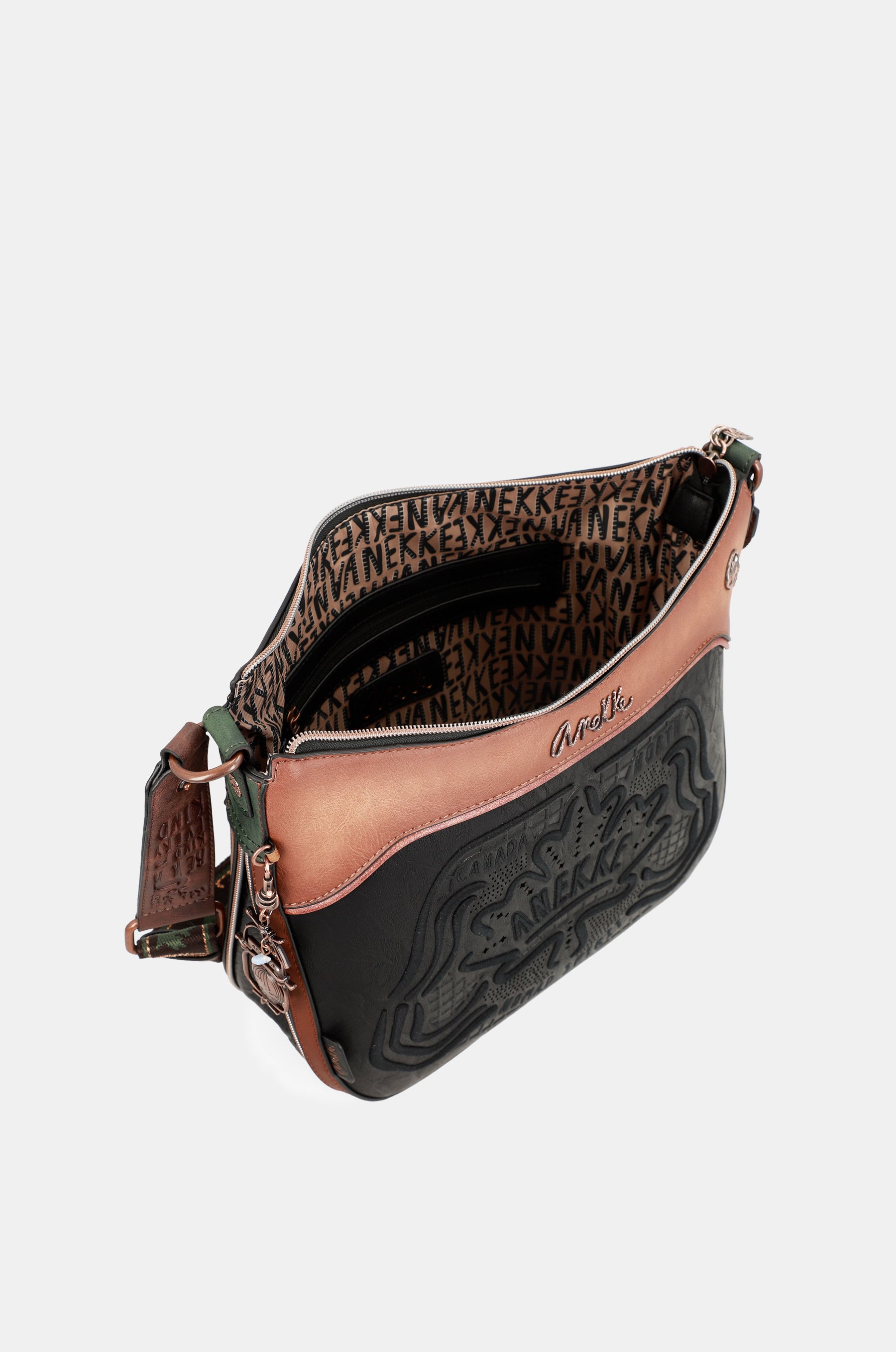 Borsa a tracolla nera grande Wild