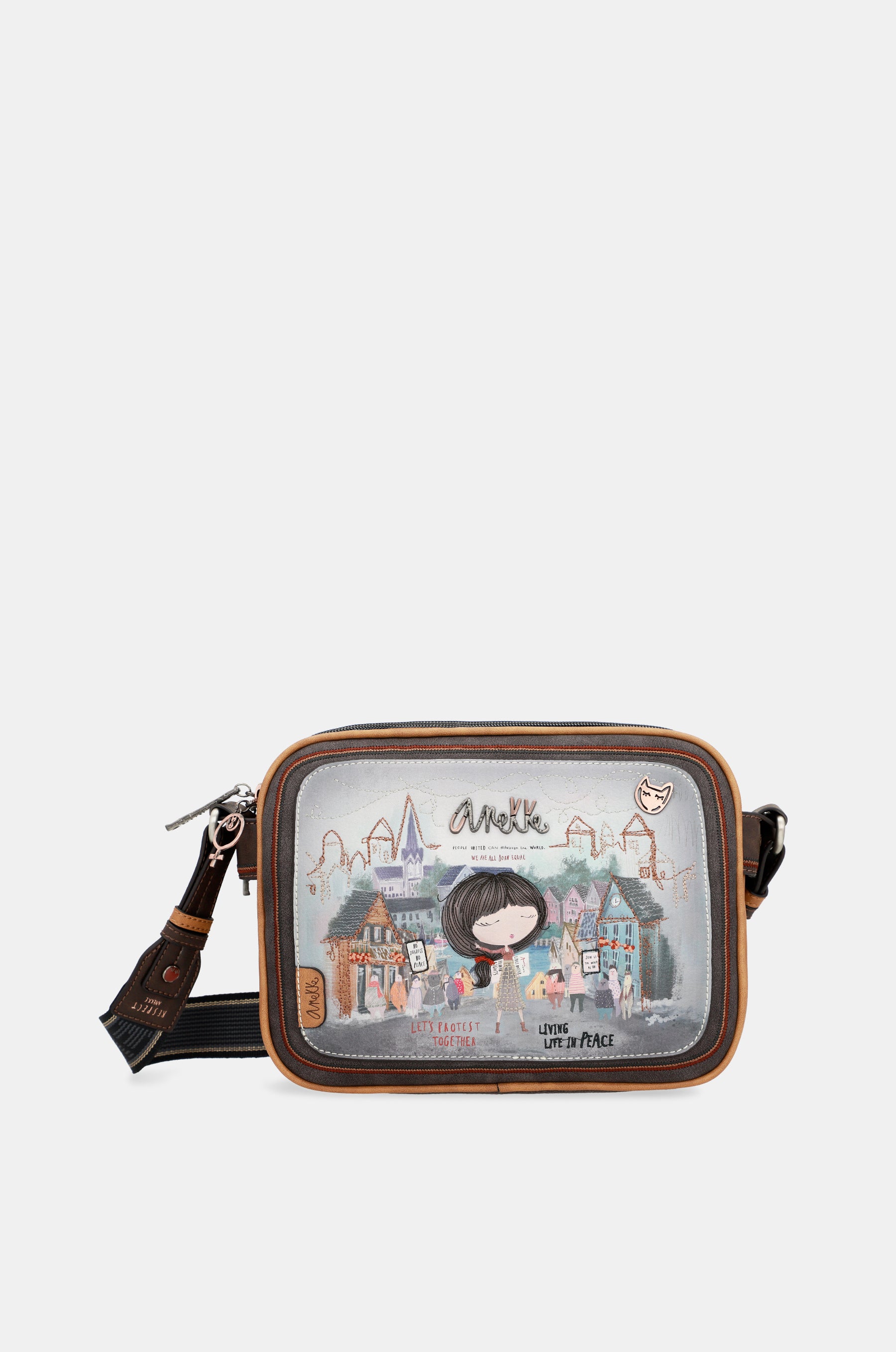 Borsa a tracolla a tre scomparti Voice