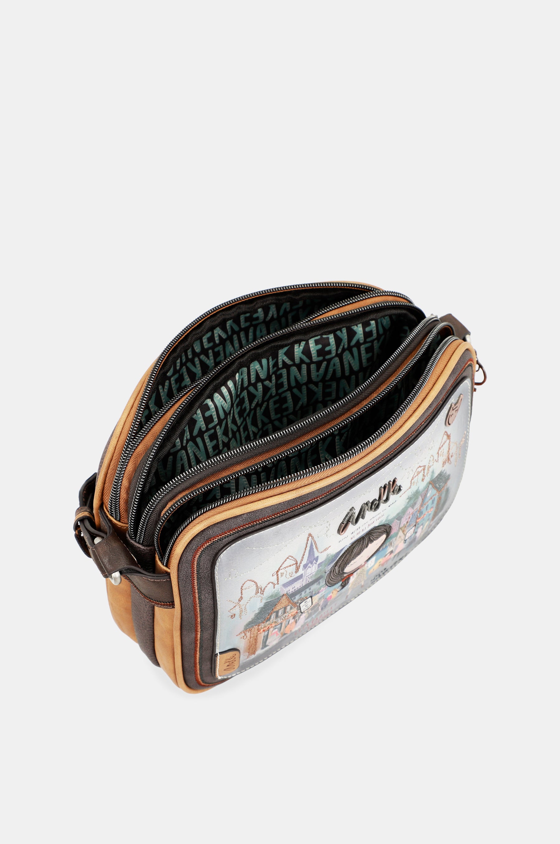 Borsa a tracolla a tre scomparti Voice