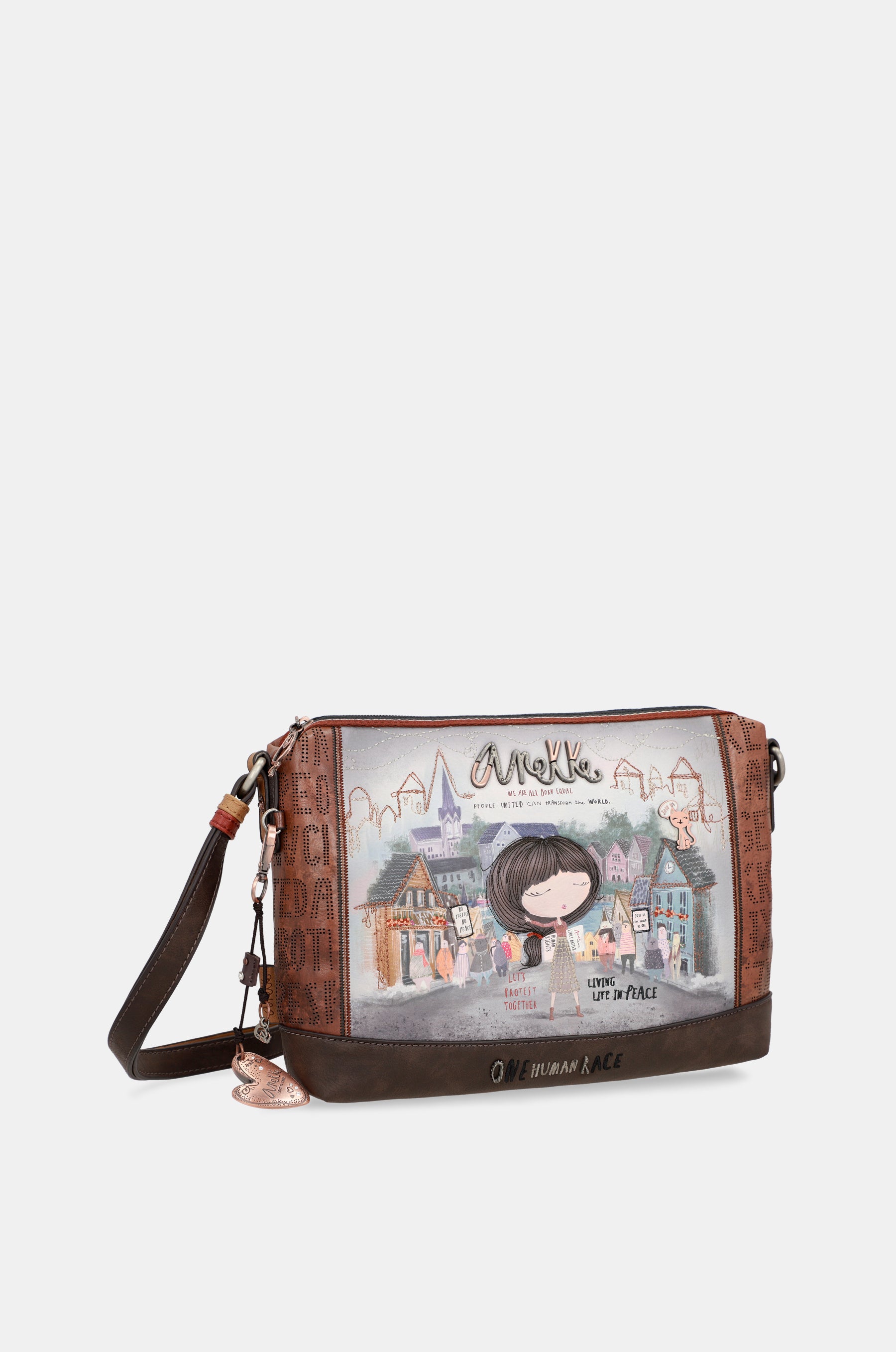 Borsa a tracolla stampata Voice