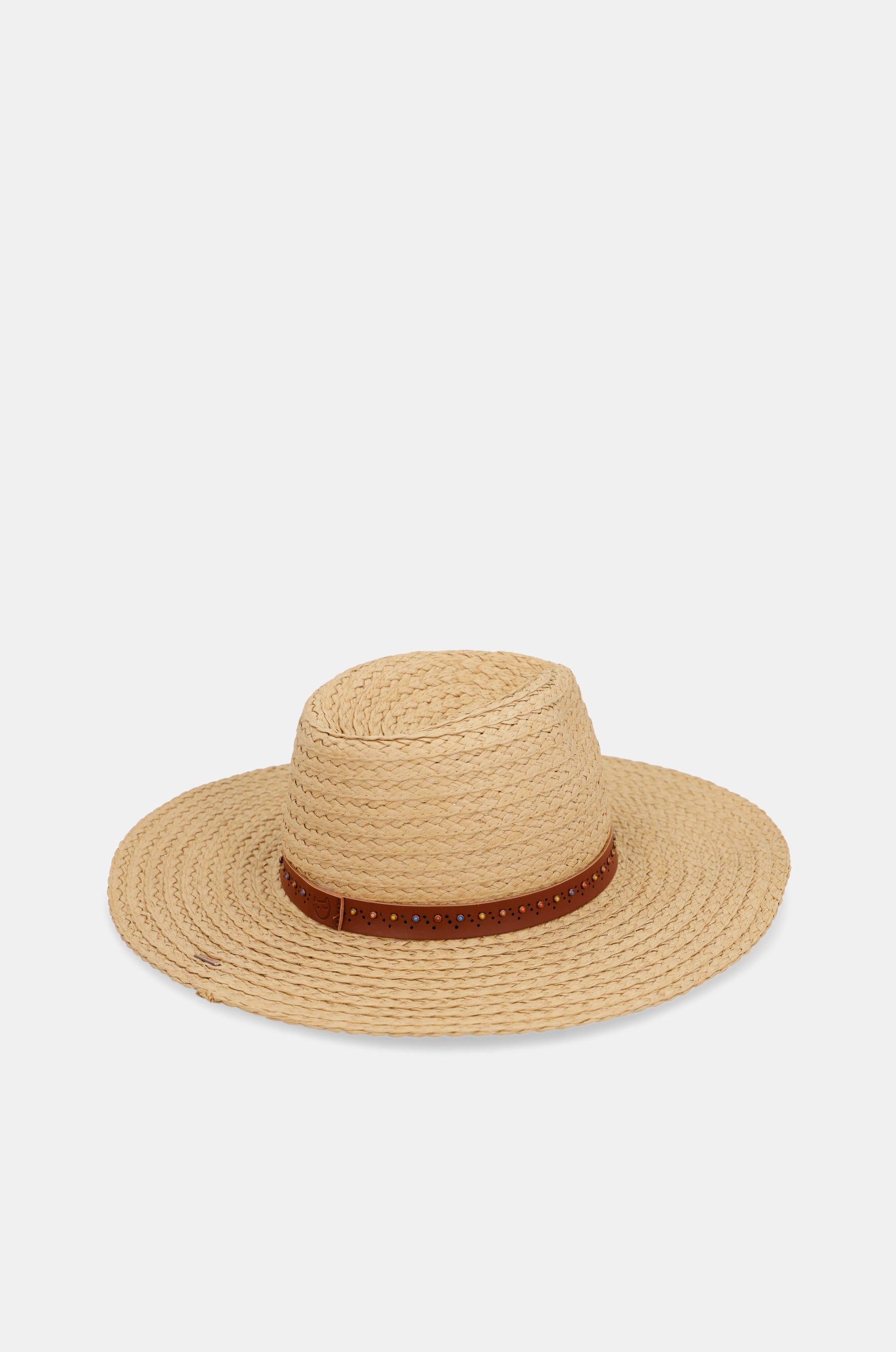 Cappello in rafia tostata