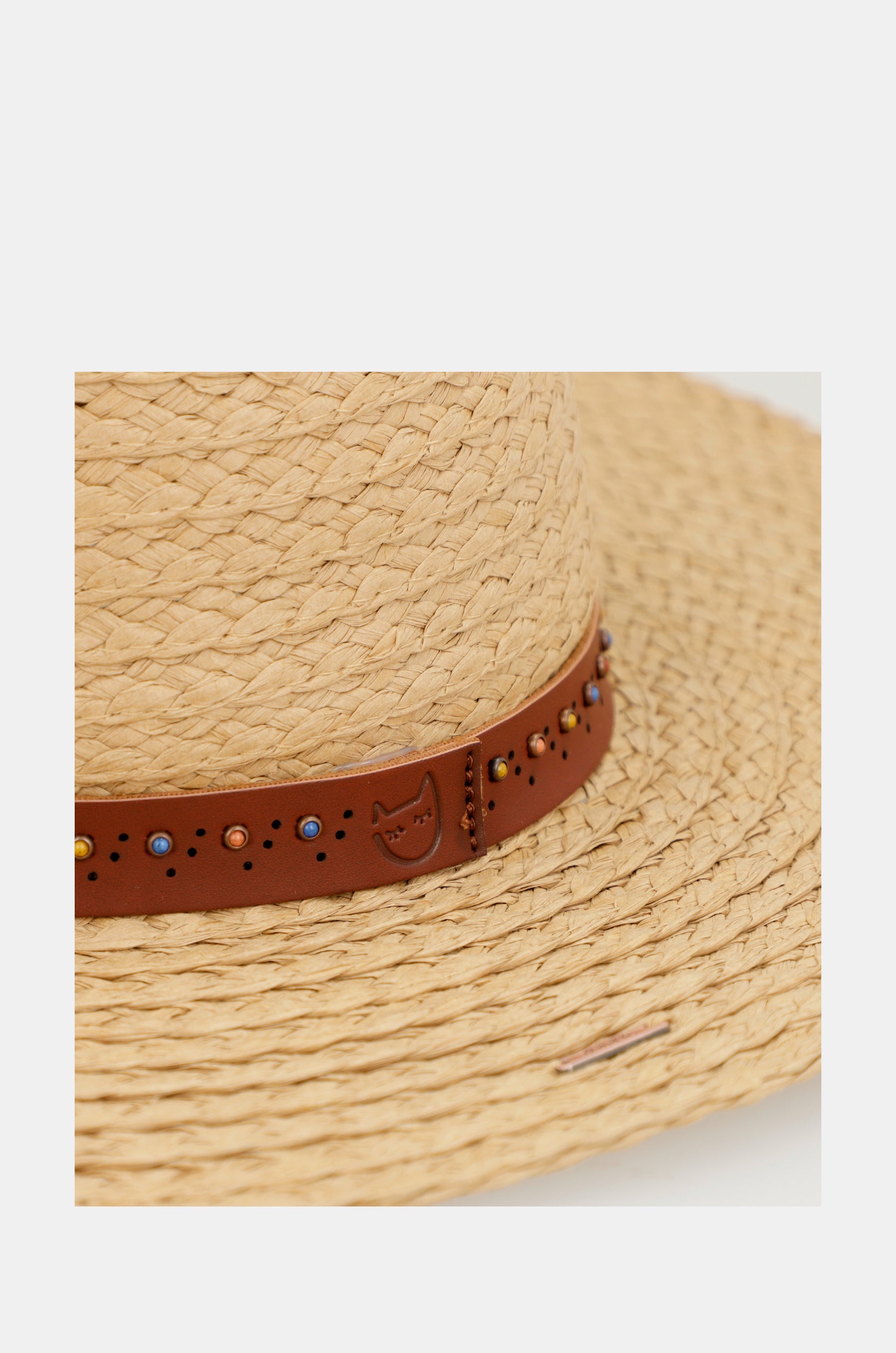 Cappello in rafia tostata