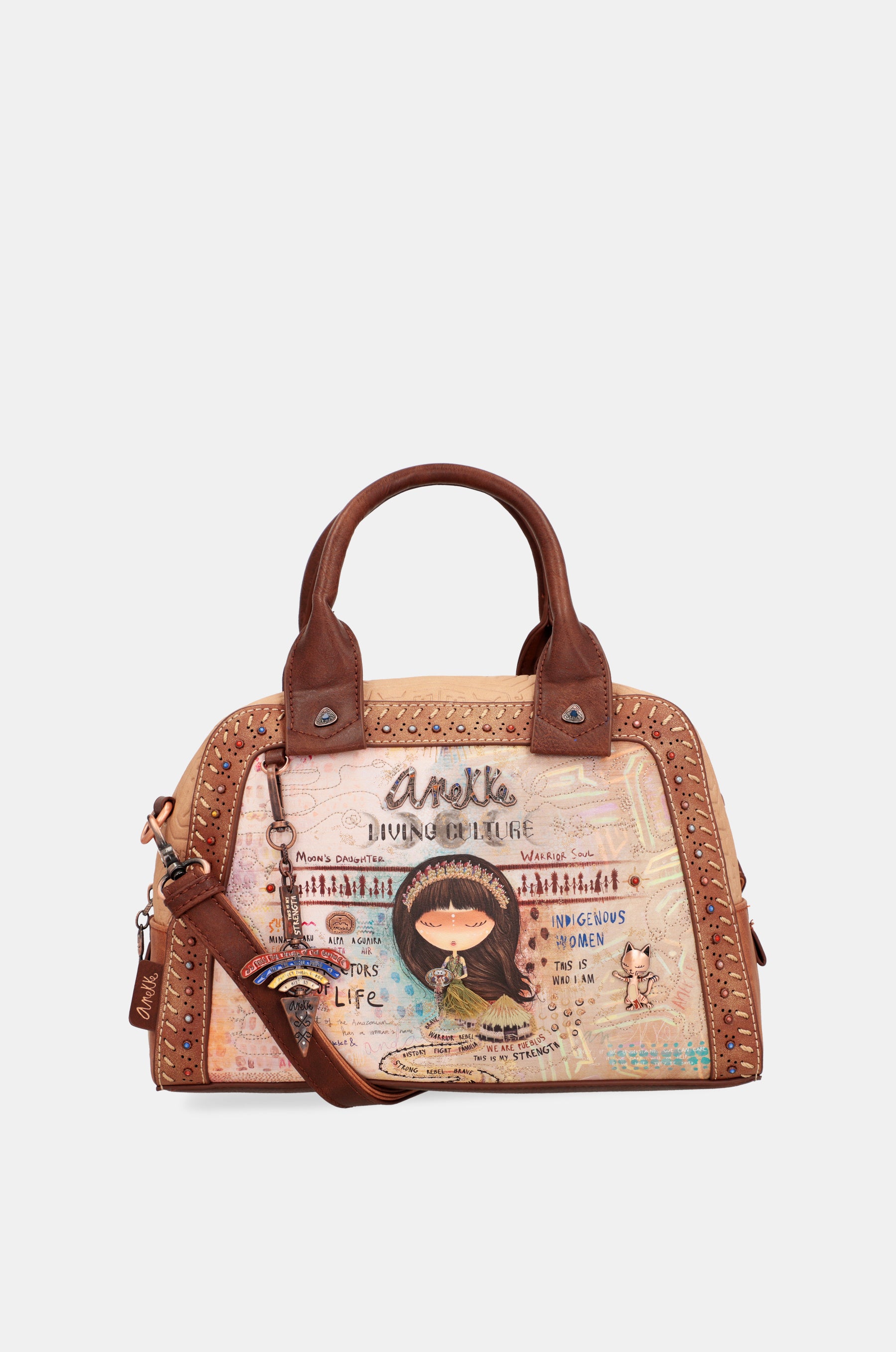 Borsa a doppio manico Menire con tracolla