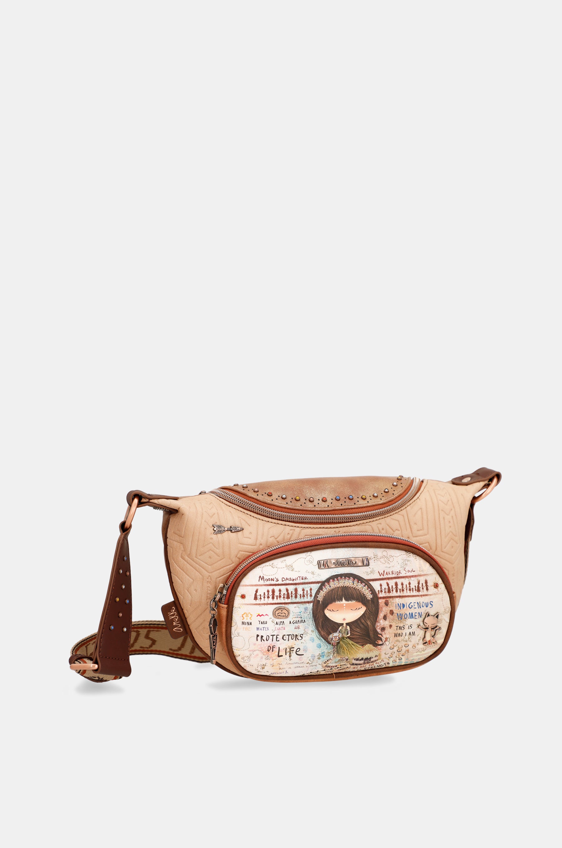 Borsa a tracolla stampata etnica Menire