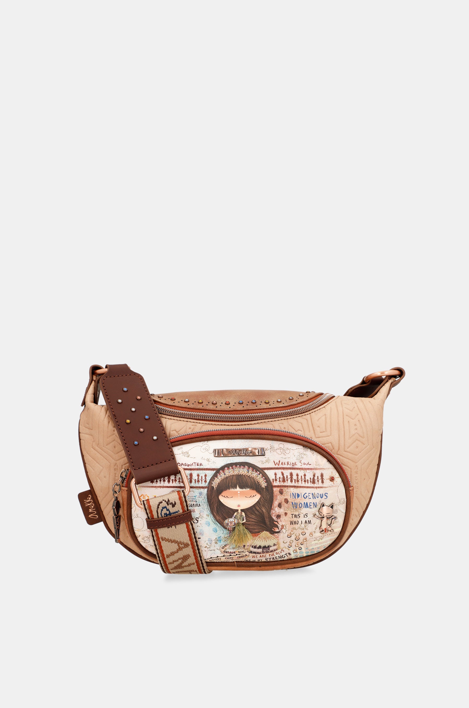 Borsa a tracolla stampata etnica Menire