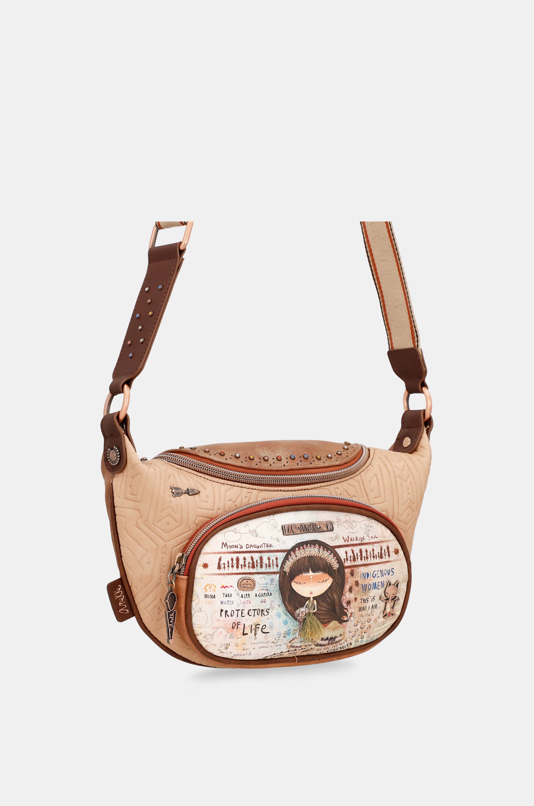 Borsa a tracolla stampata etnica Menire