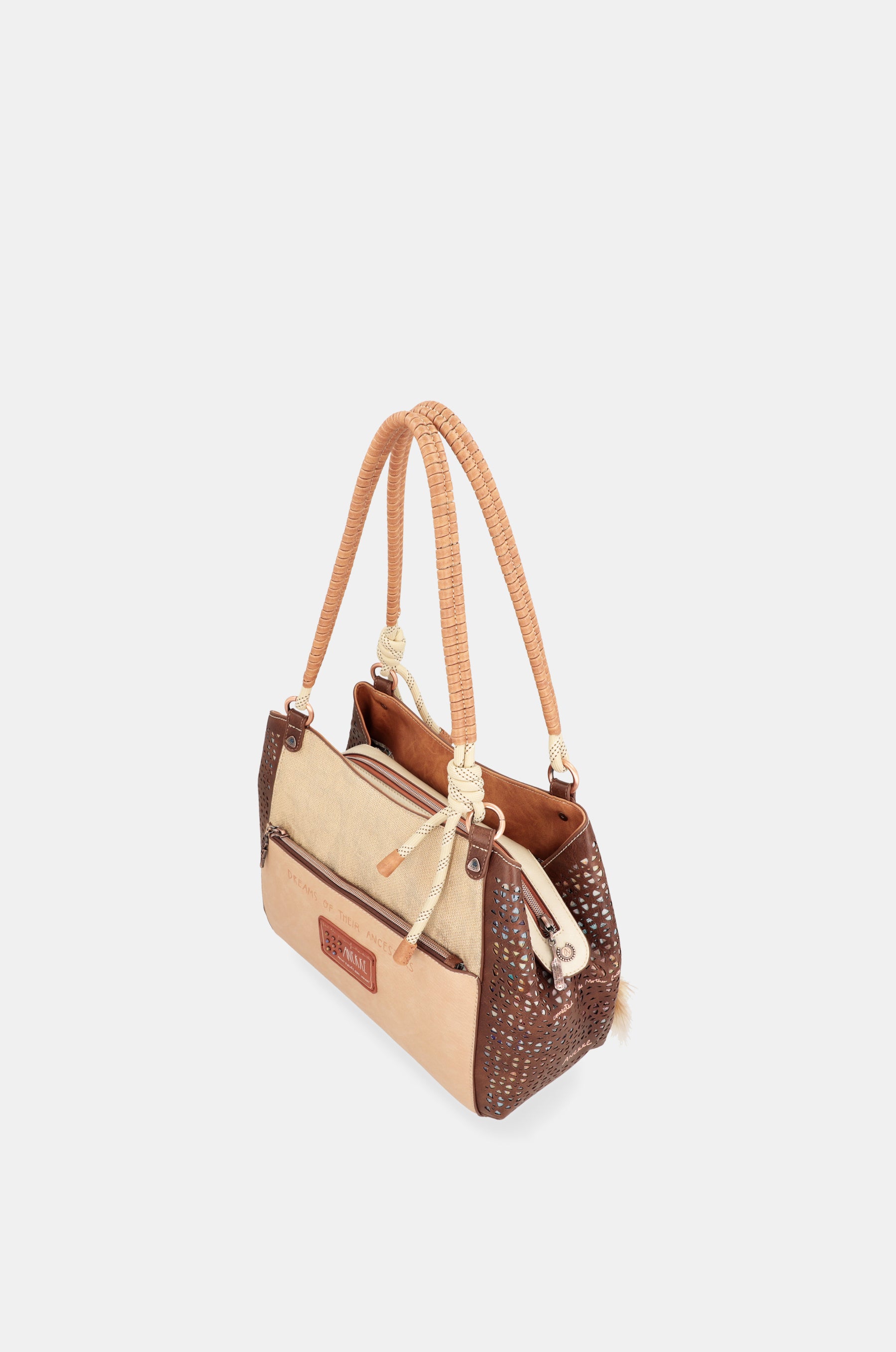 Borsa tote Tribe con manici intrecciati