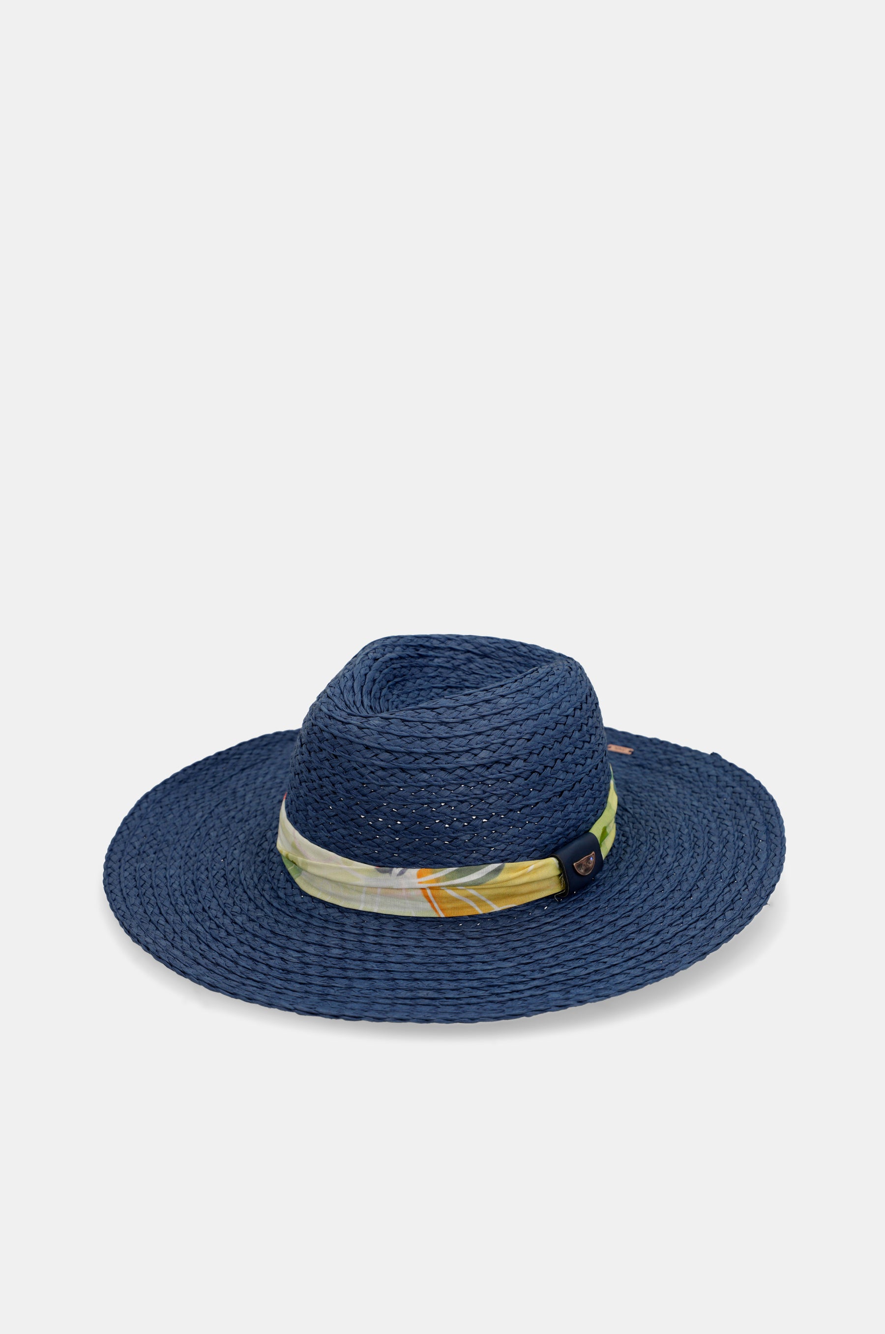 Cappello in rafia blu navy