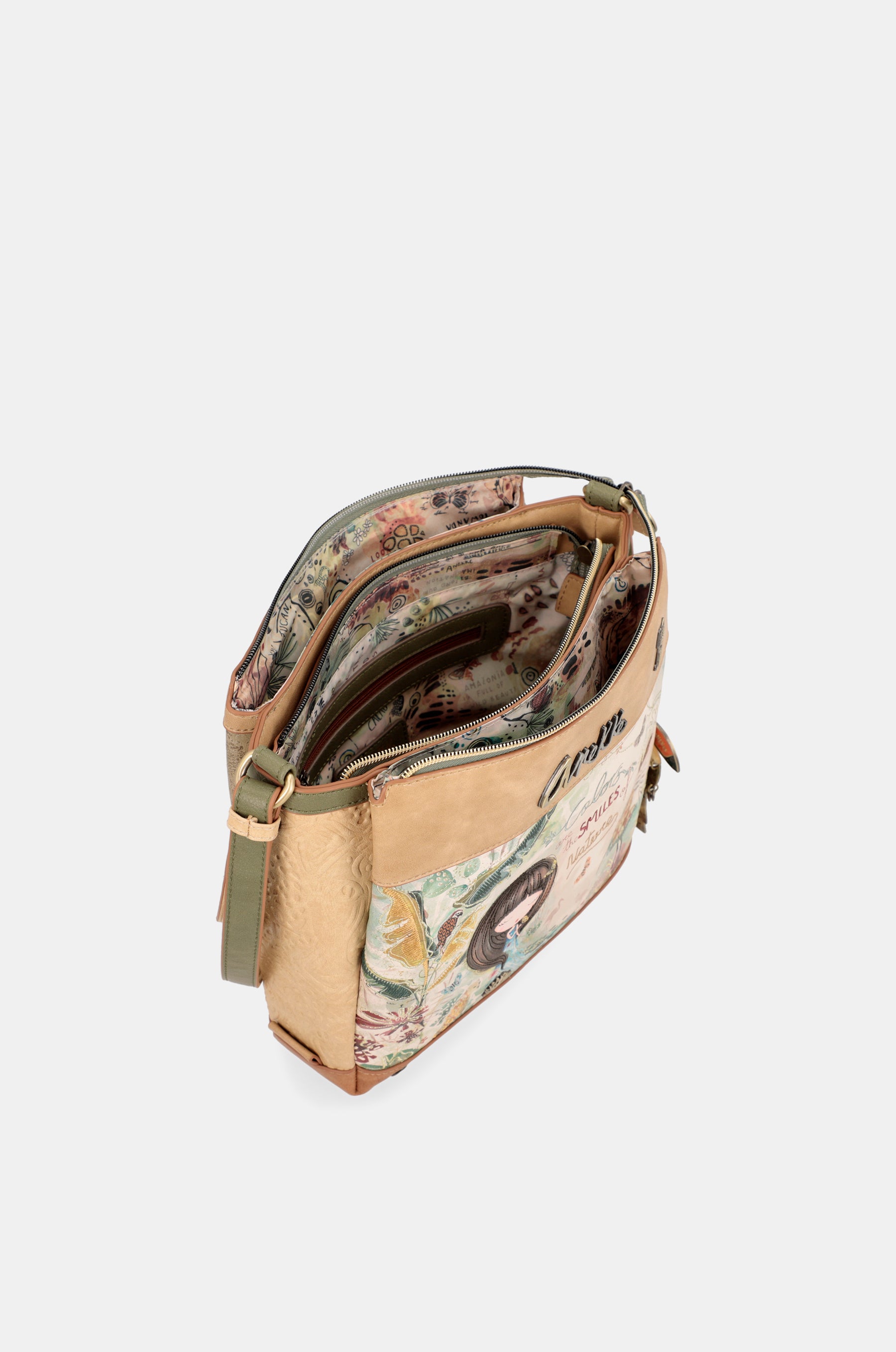 Borsa a tracolla a tre scomparti Amazonia