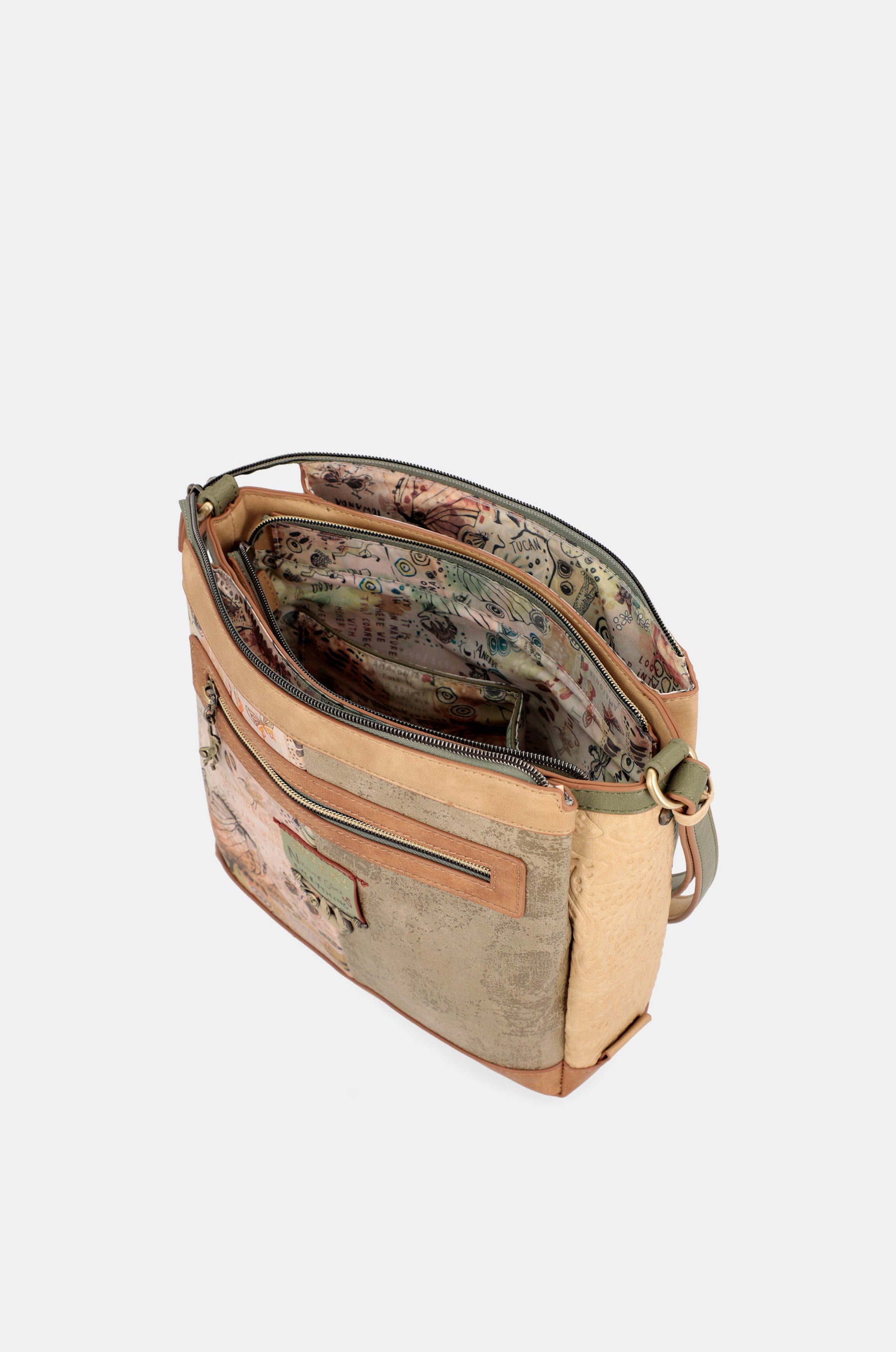 Borsa a tracolla a tre scomparti Amazonia