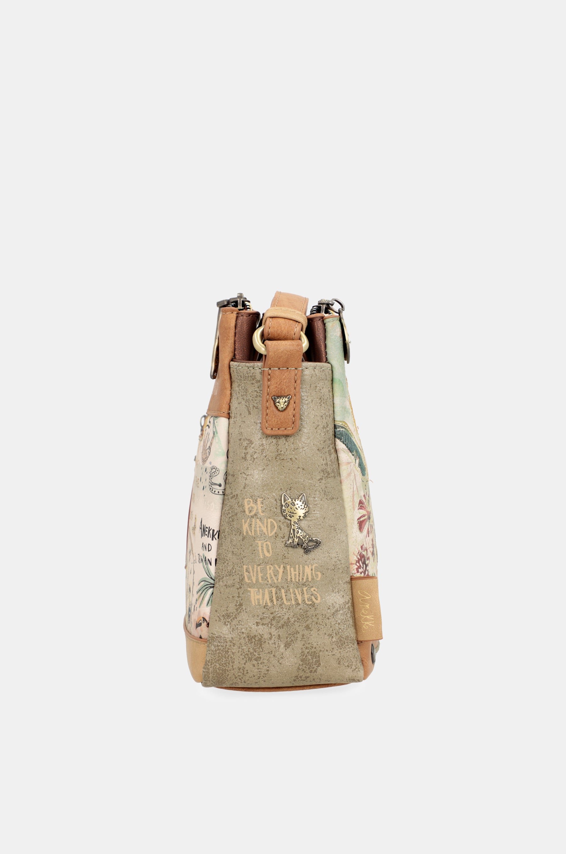 Borsa a tracolla con fantasia Amazonia con 3 scomparti