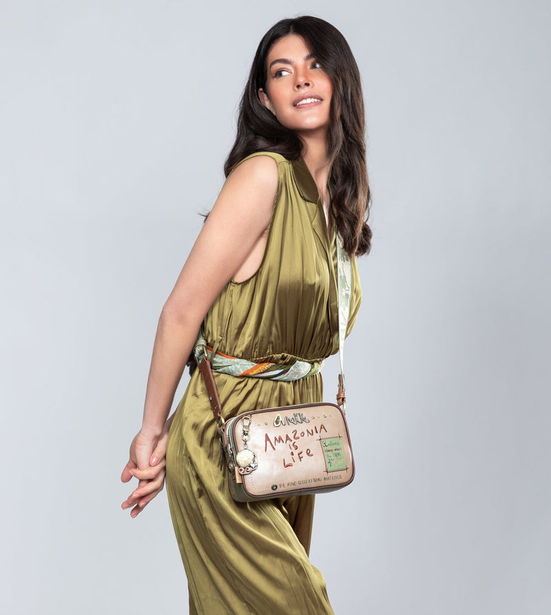 Borsa a tracolla Butterfly con doppio scomparto