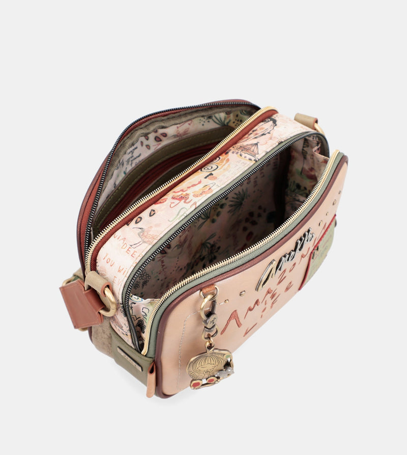 Borsa a tracolla Butterfly con doppio scomparto