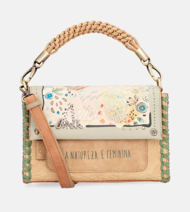 Borsa a tracolla con patta Butterfly e tracolla