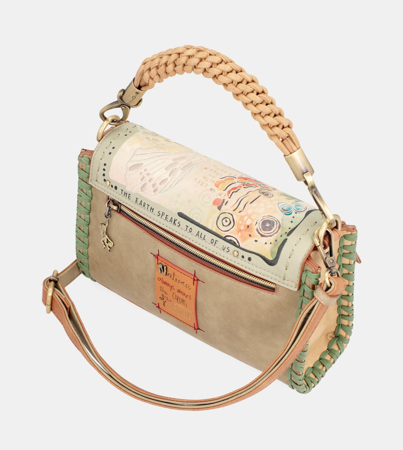 Borsa a tracolla con patta Butterfly e tracolla