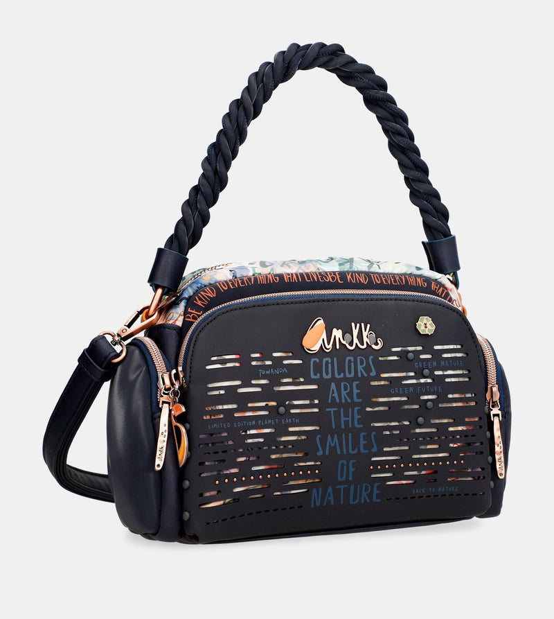 Borsa a tracolla blu Nature Pachamama