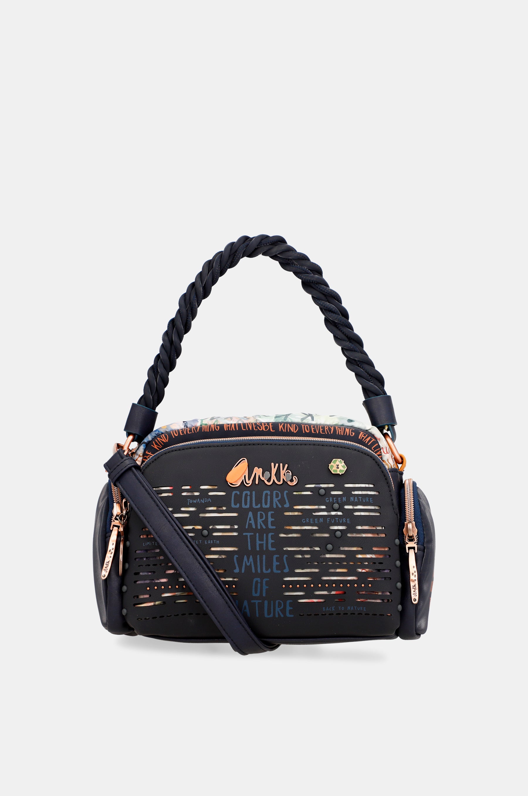Borsa a tracolla blu Nature Pachamama