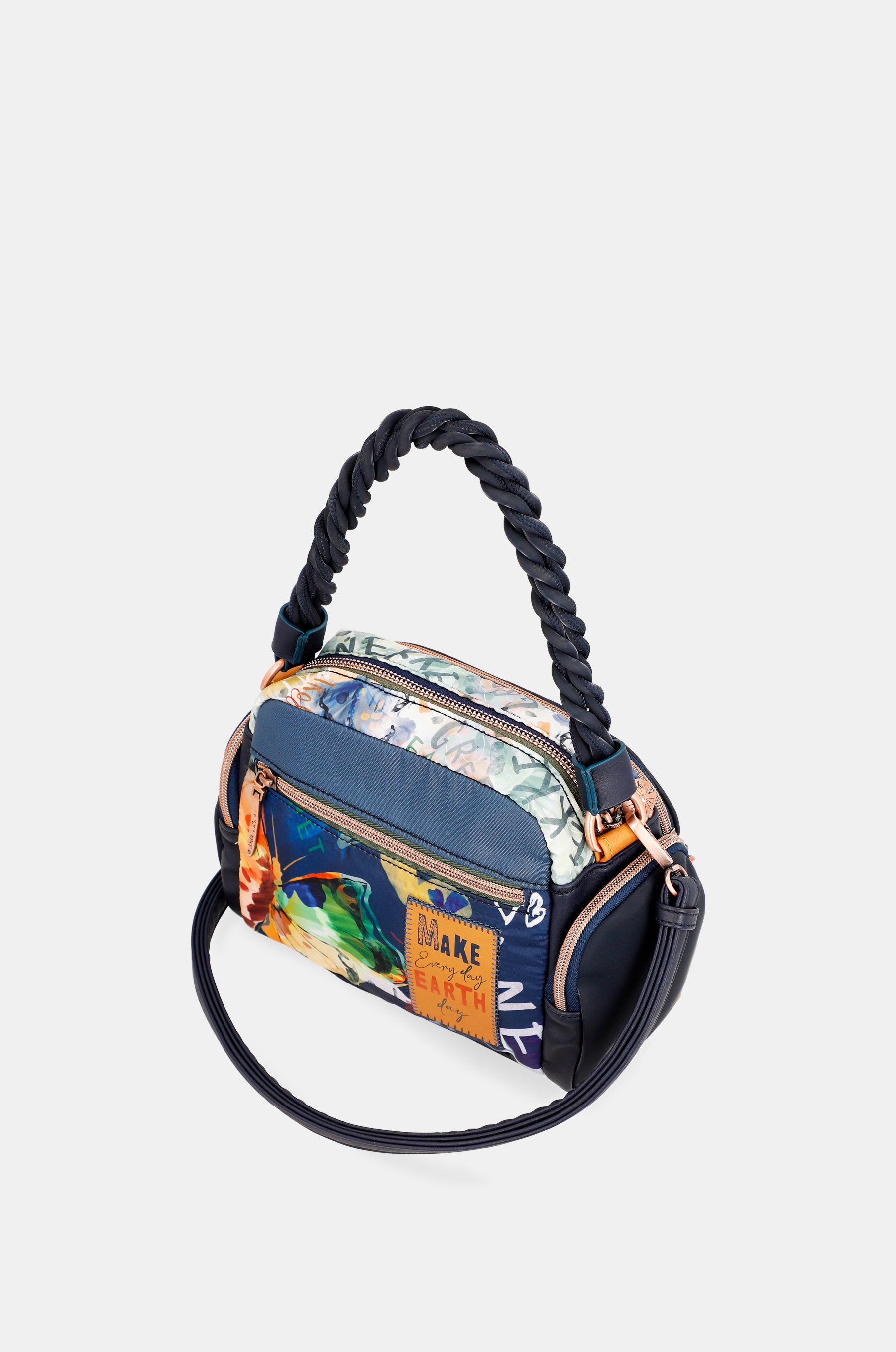 Borsa a tracolla blu Nature Pachamama