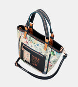 Borsa tote stampata blu navy Nature Pachamama