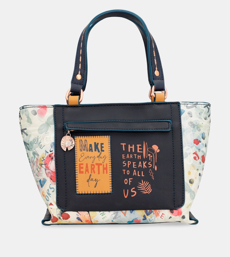 Borsa tote blu navy Nature Pachamama