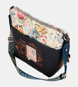 Borsa a tracolla grande blu navy Nature Pachamama