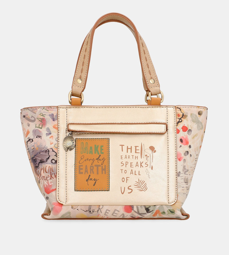 Borsa tote dorata Nature Pachamama