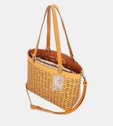 Borsa tote grande Nature Pachamama color ocra