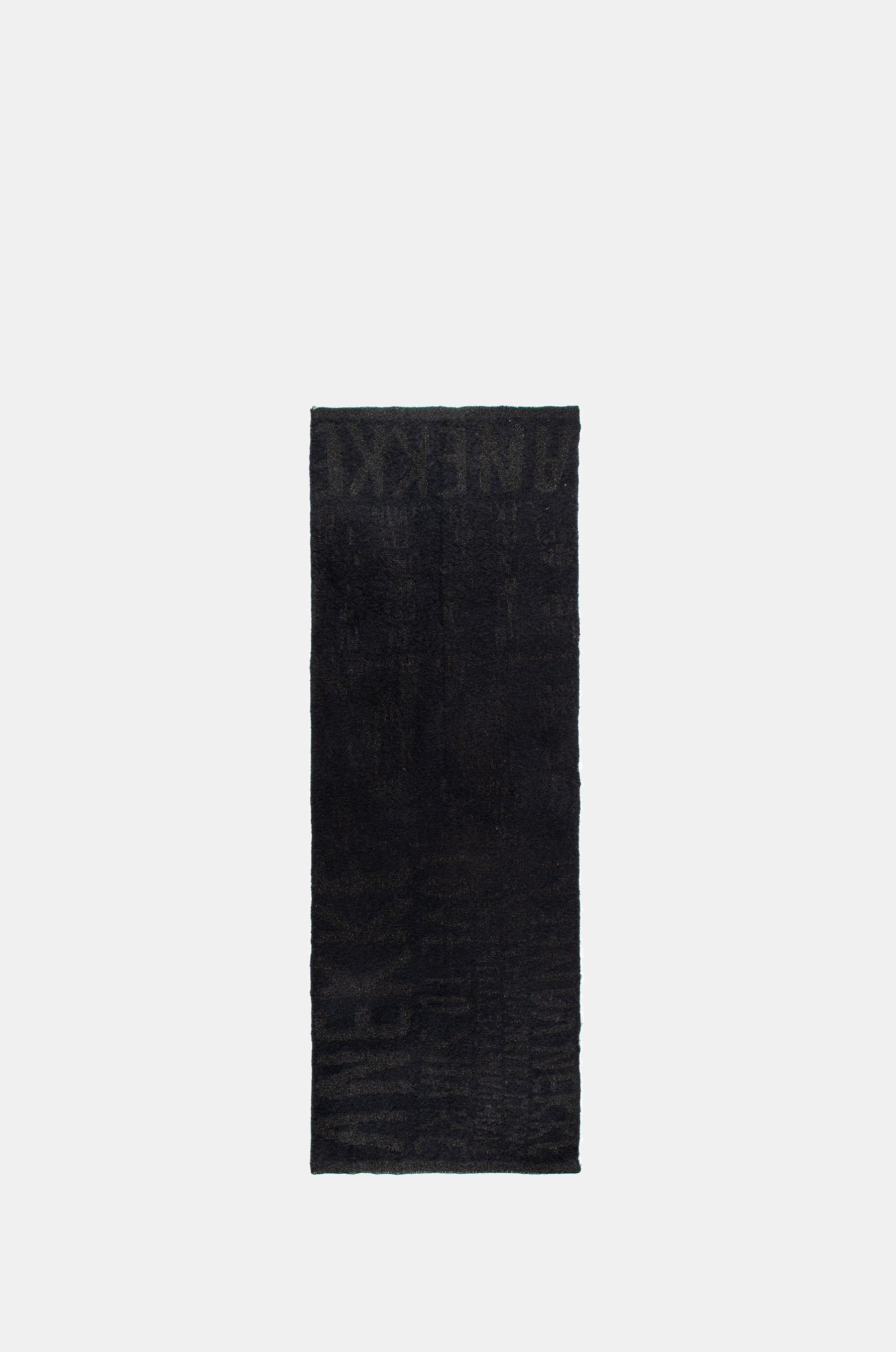 Sciarpa nera con logomania.