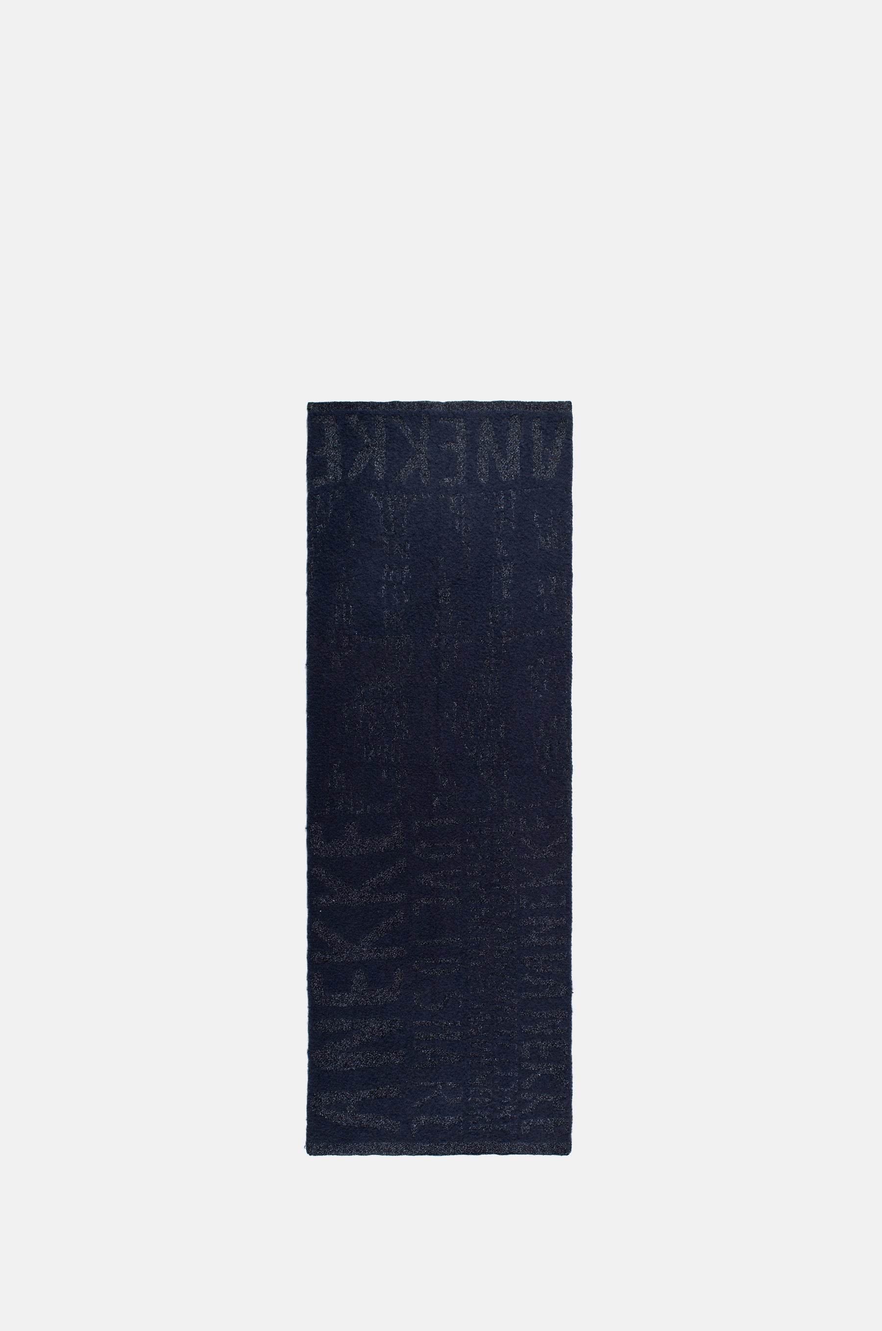 Sciarpa con logomania blu navy.