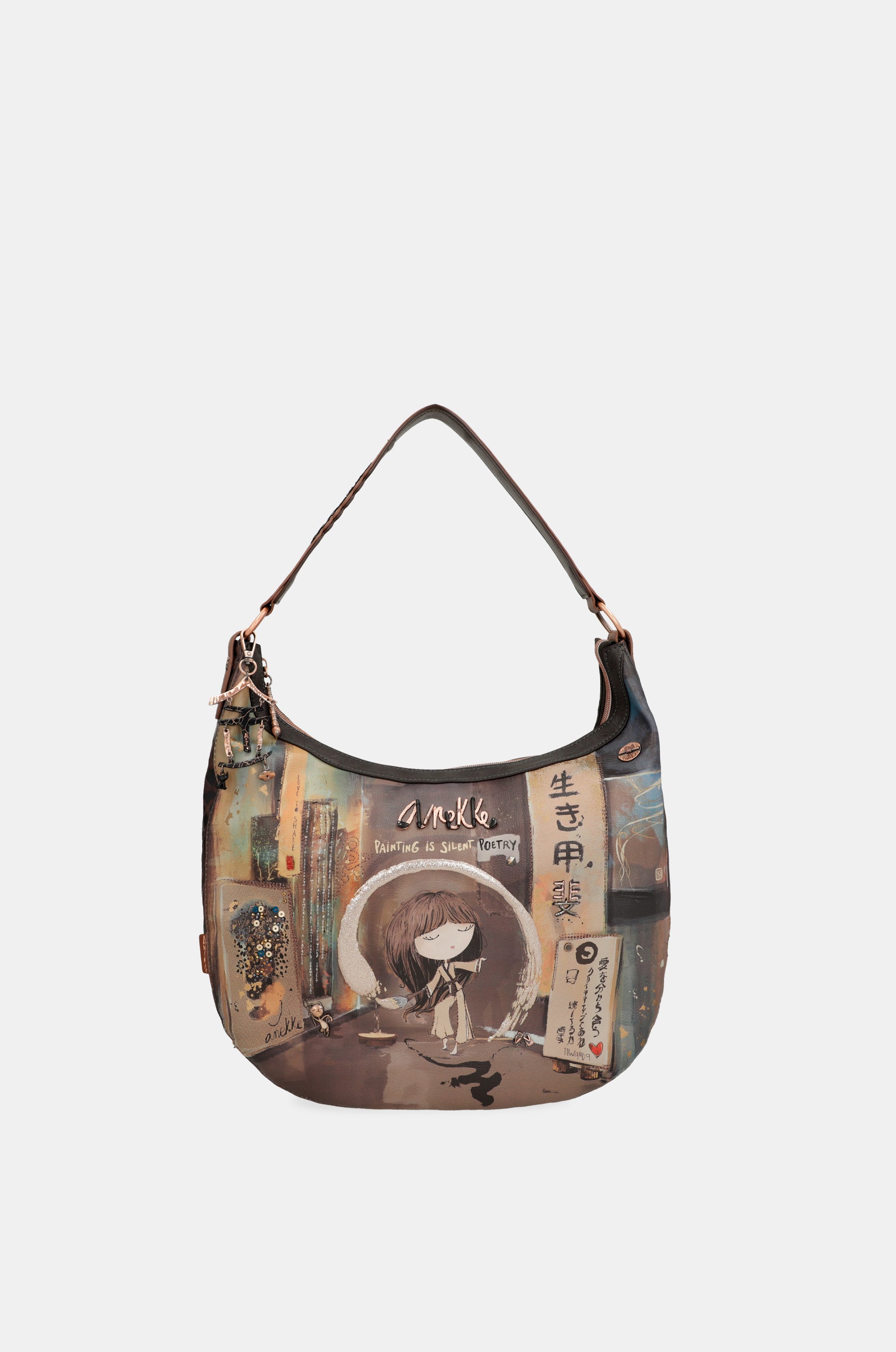 Borsa a tracolla ovale Shōen