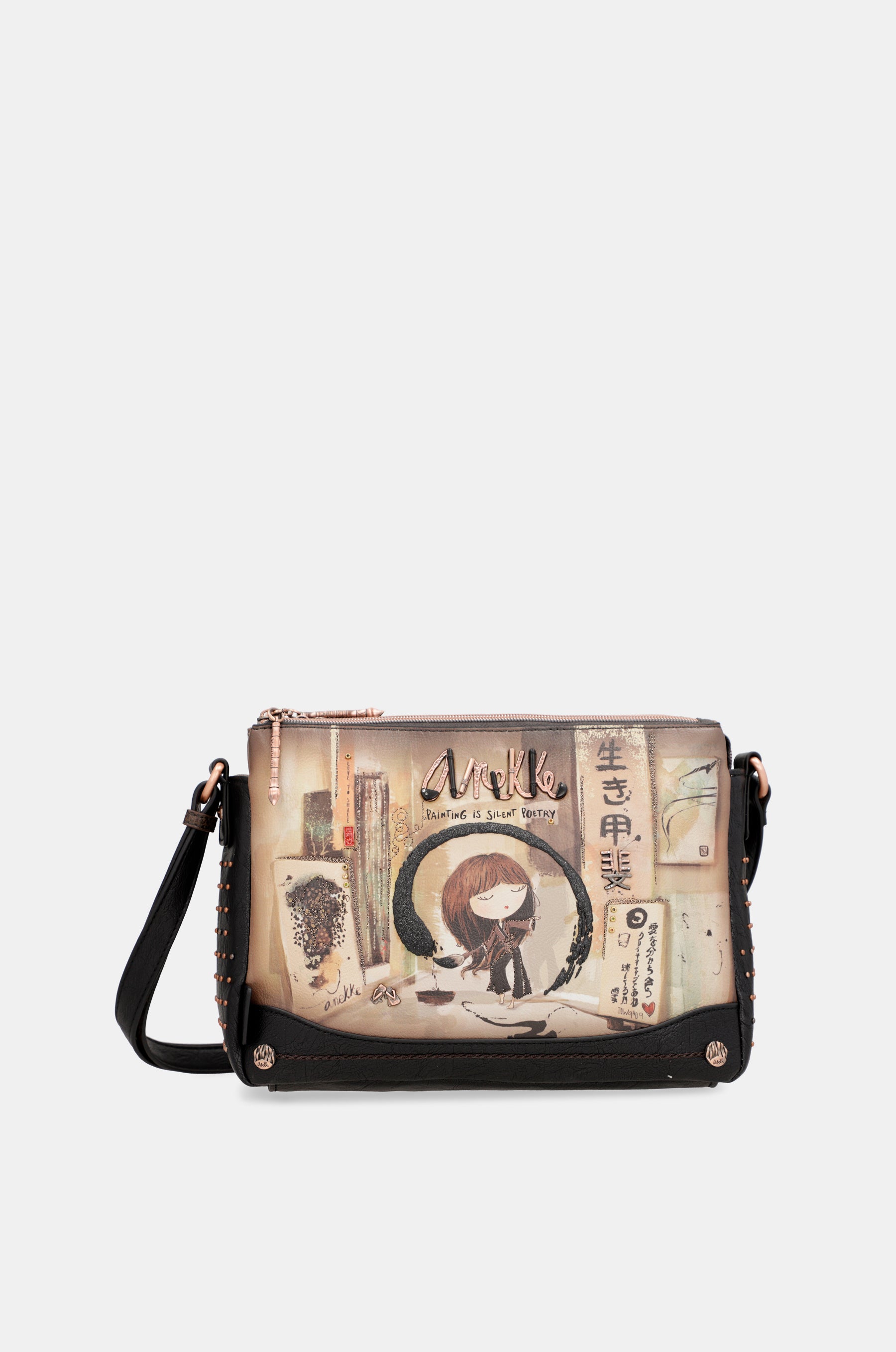 Borsa a tracolla Shōen a 3 scomparti