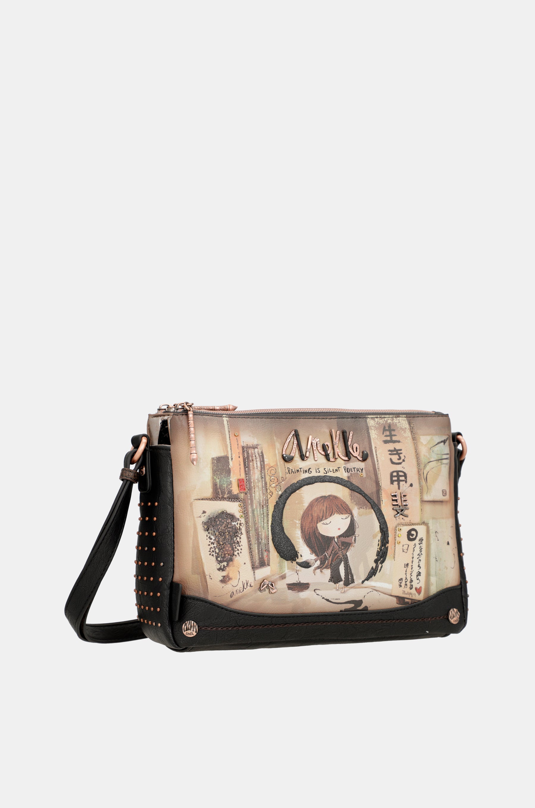 Borsa a tracolla Shōen a 3 scomparti