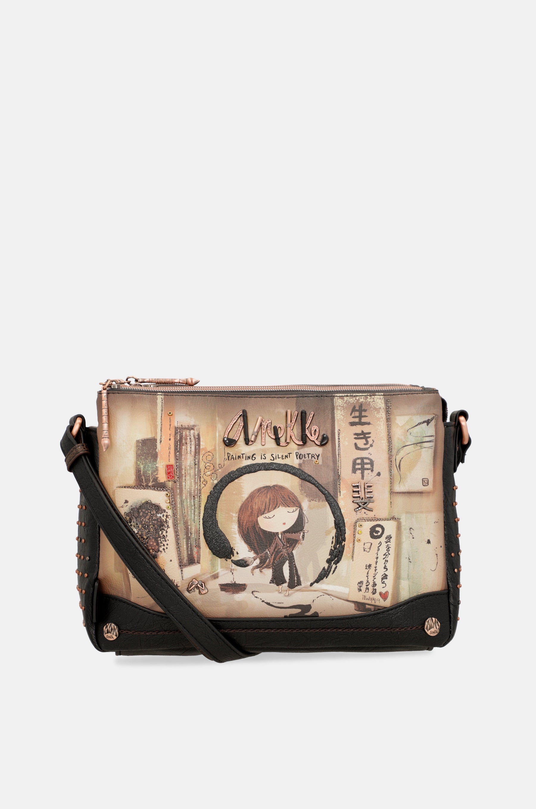Borsa a tracolla Shōen a 3 scomparti
