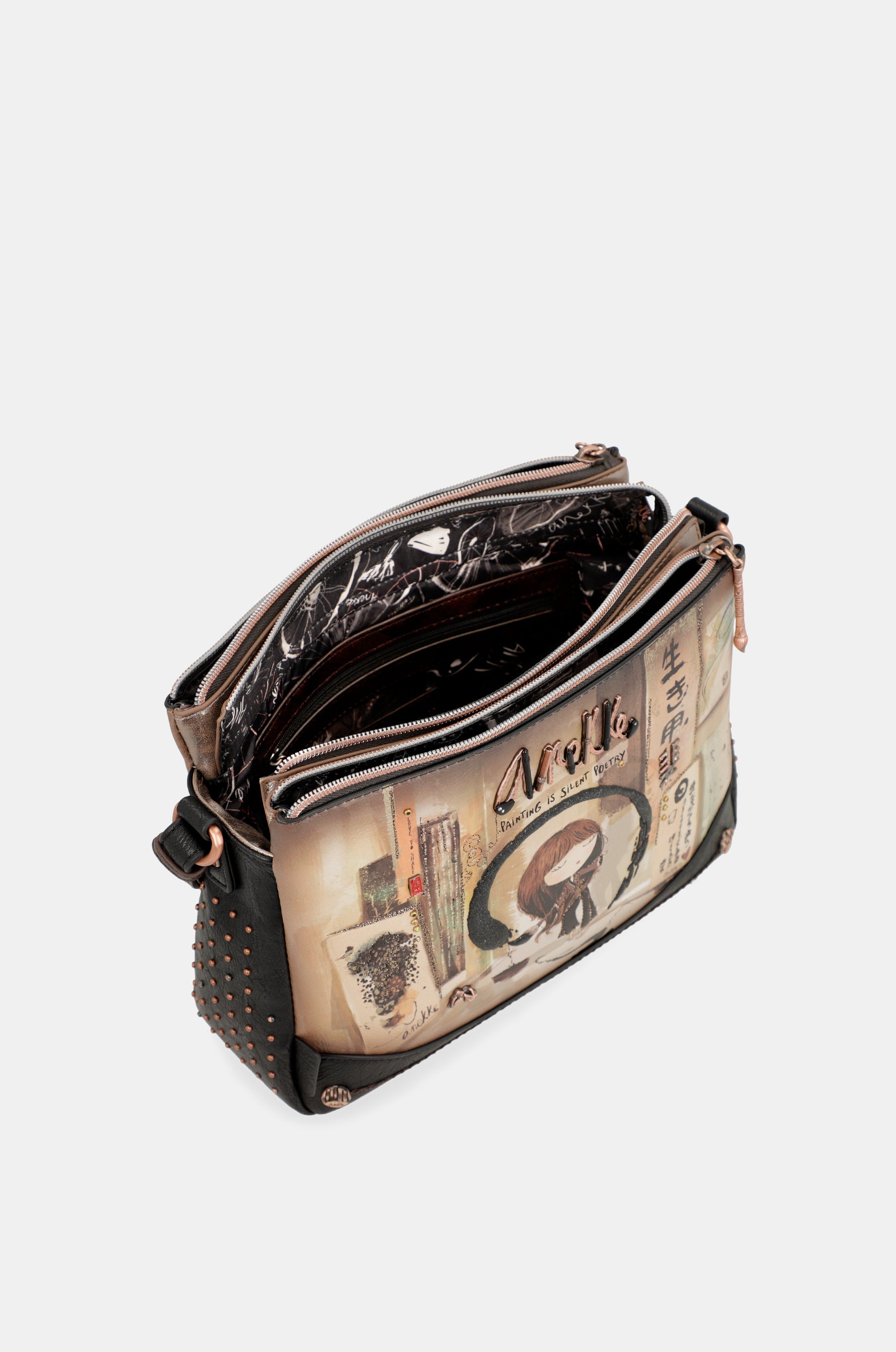Borsa a tracolla Shōen a 3 scomparti