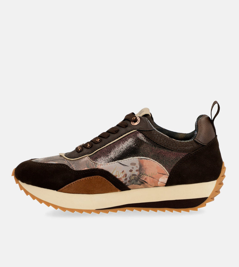 Sneakers sportive con motivo Palette marrone