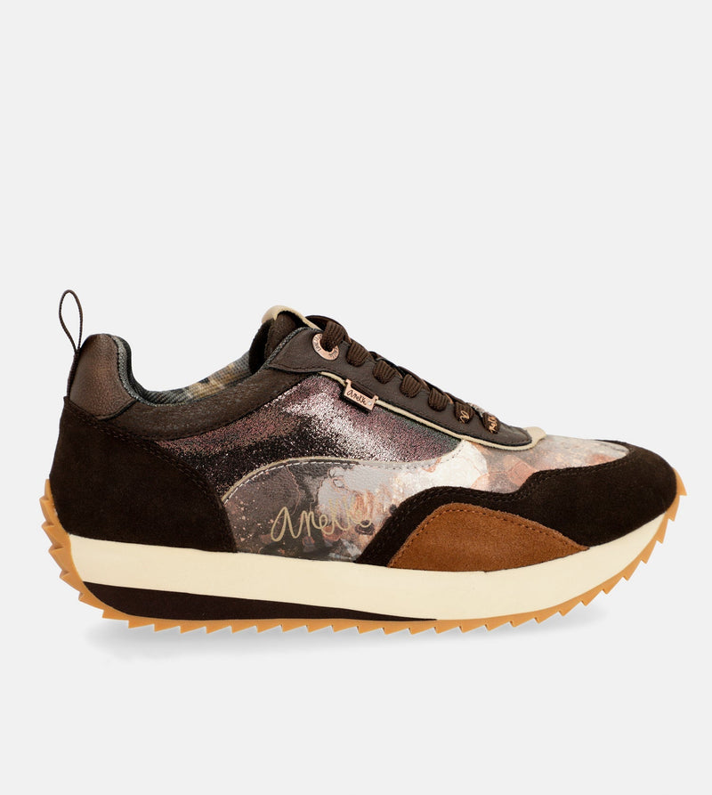 Sneakers sportive con motivo Palette marrone