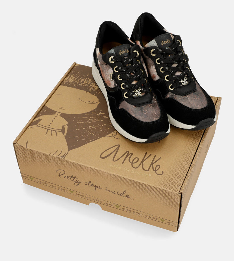 Sneakers sportive Padded nere con zeppa