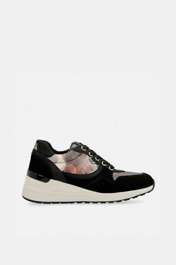 Sneakers sportive Padded nere con zeppa
