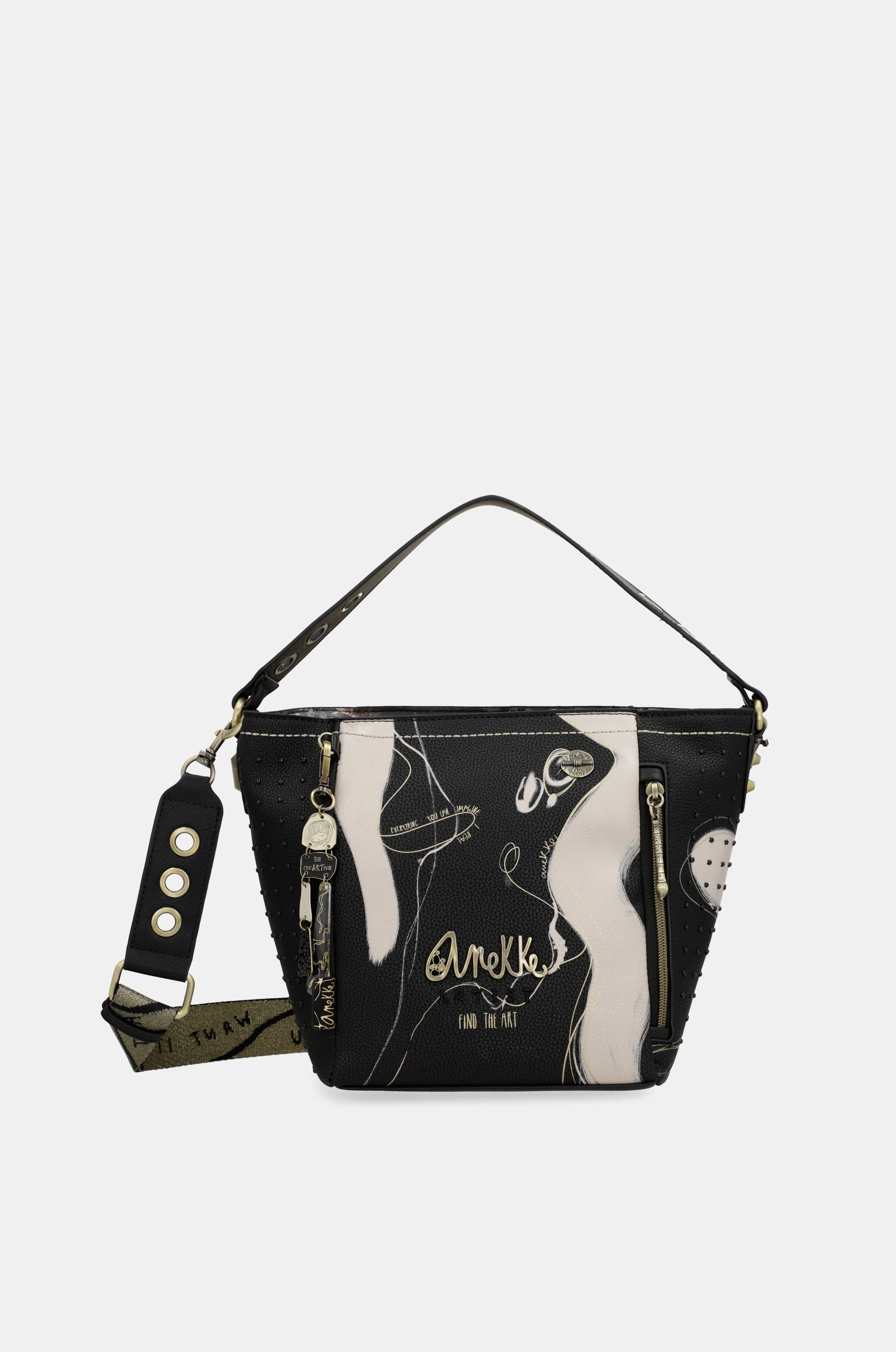 Borsa a mano media nera Nature Shodō