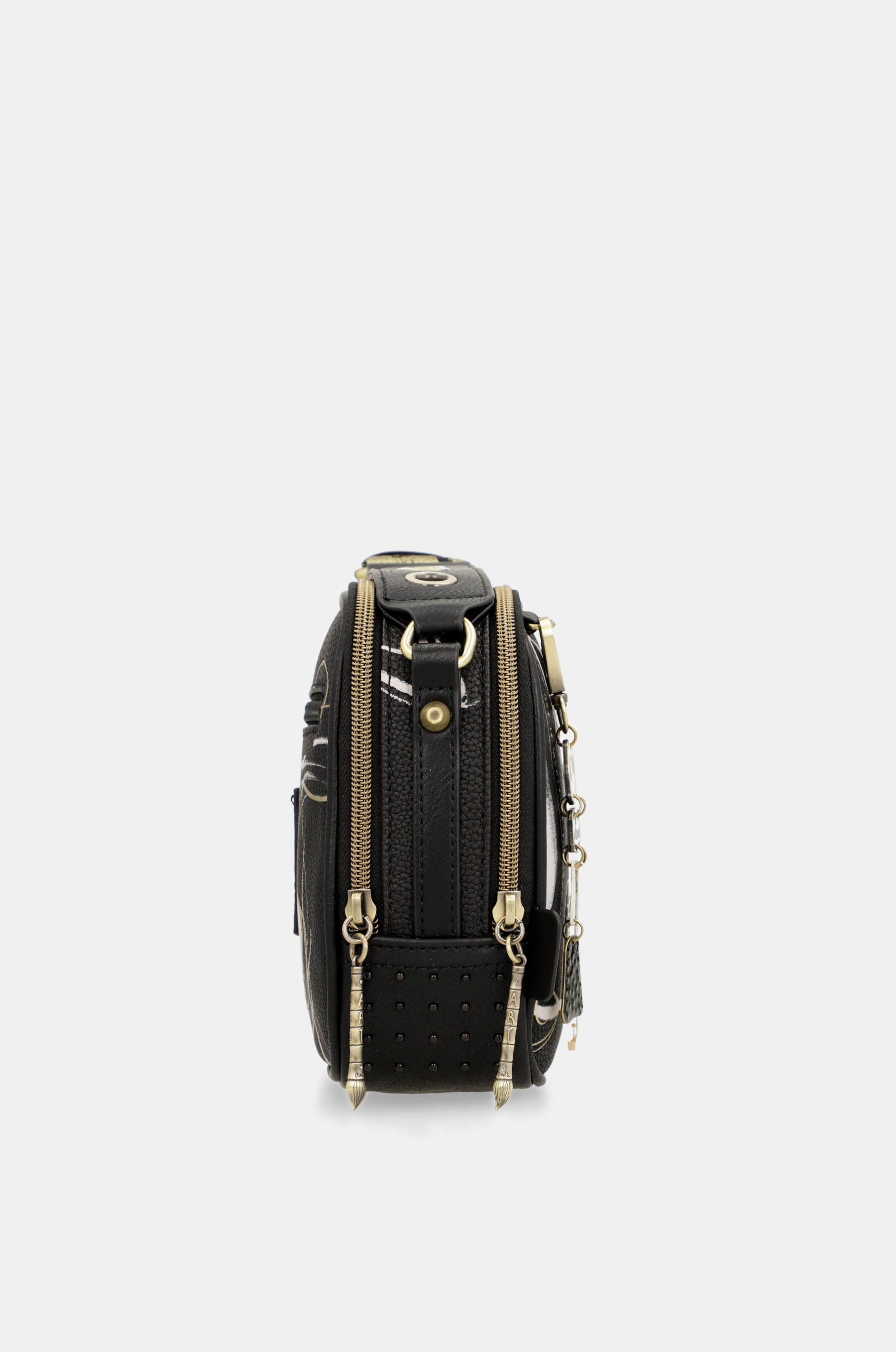 Borsa a tracolla nera Nature Shodō con 2 scomparti