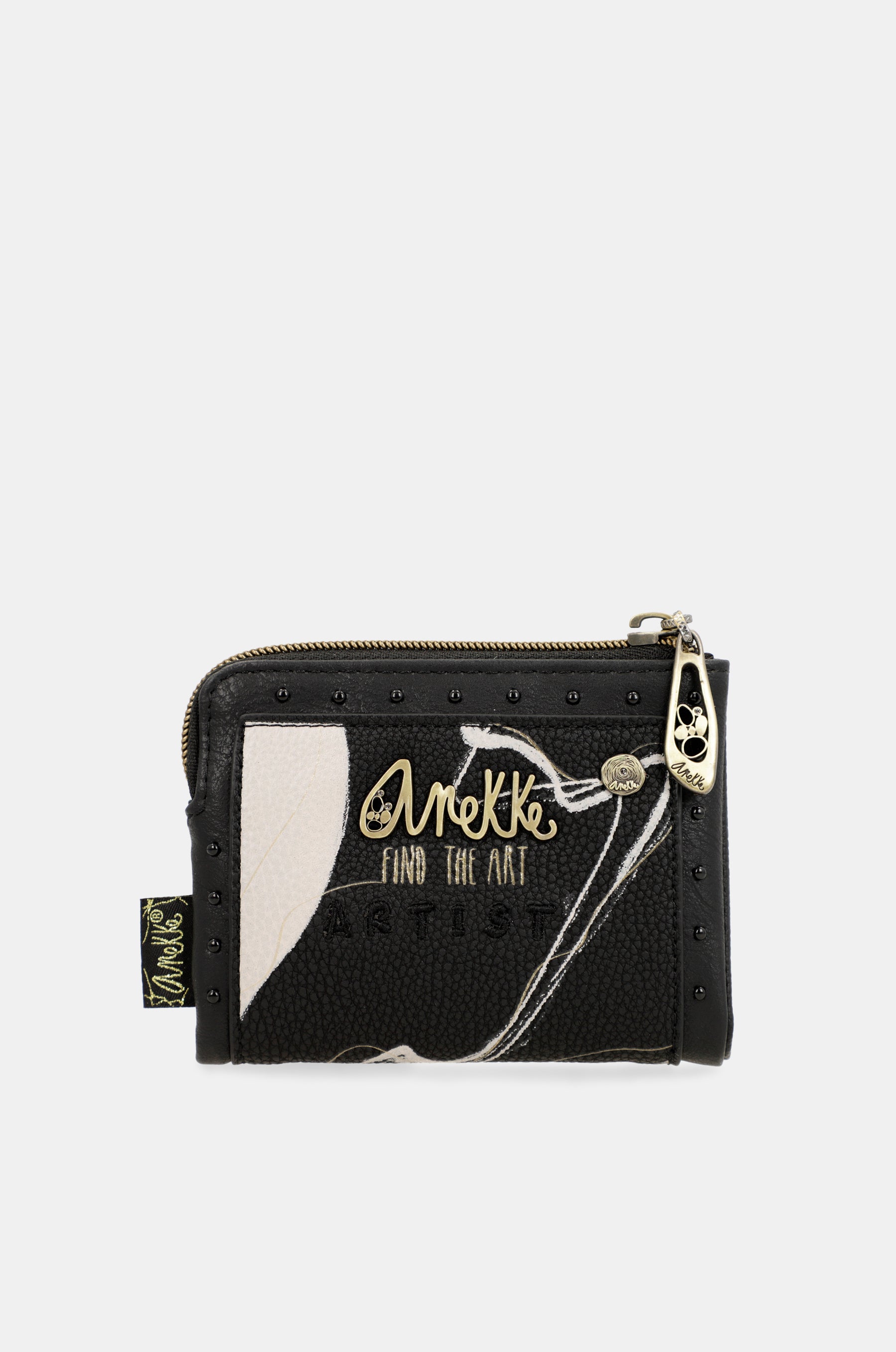 Portafoglio piccolo RFID nero Nature Shodō