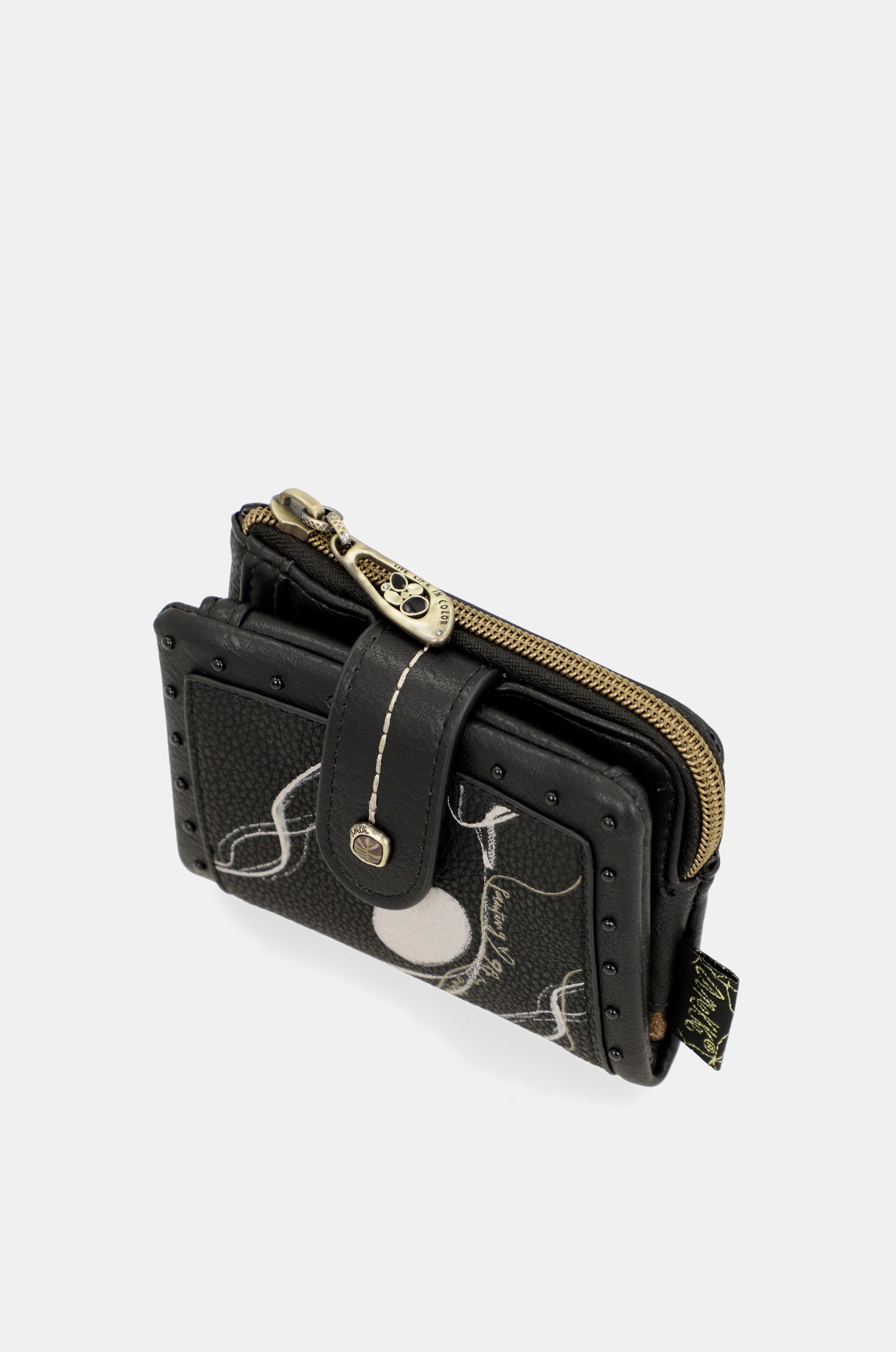 Portafoglio piccolo RFID nero Nature Shodō
