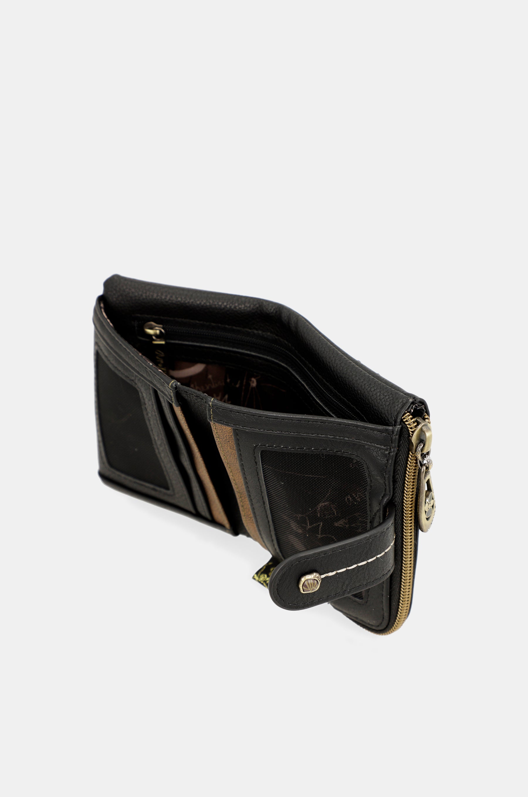 Portafoglio piccolo RFID nero Nature Shodō