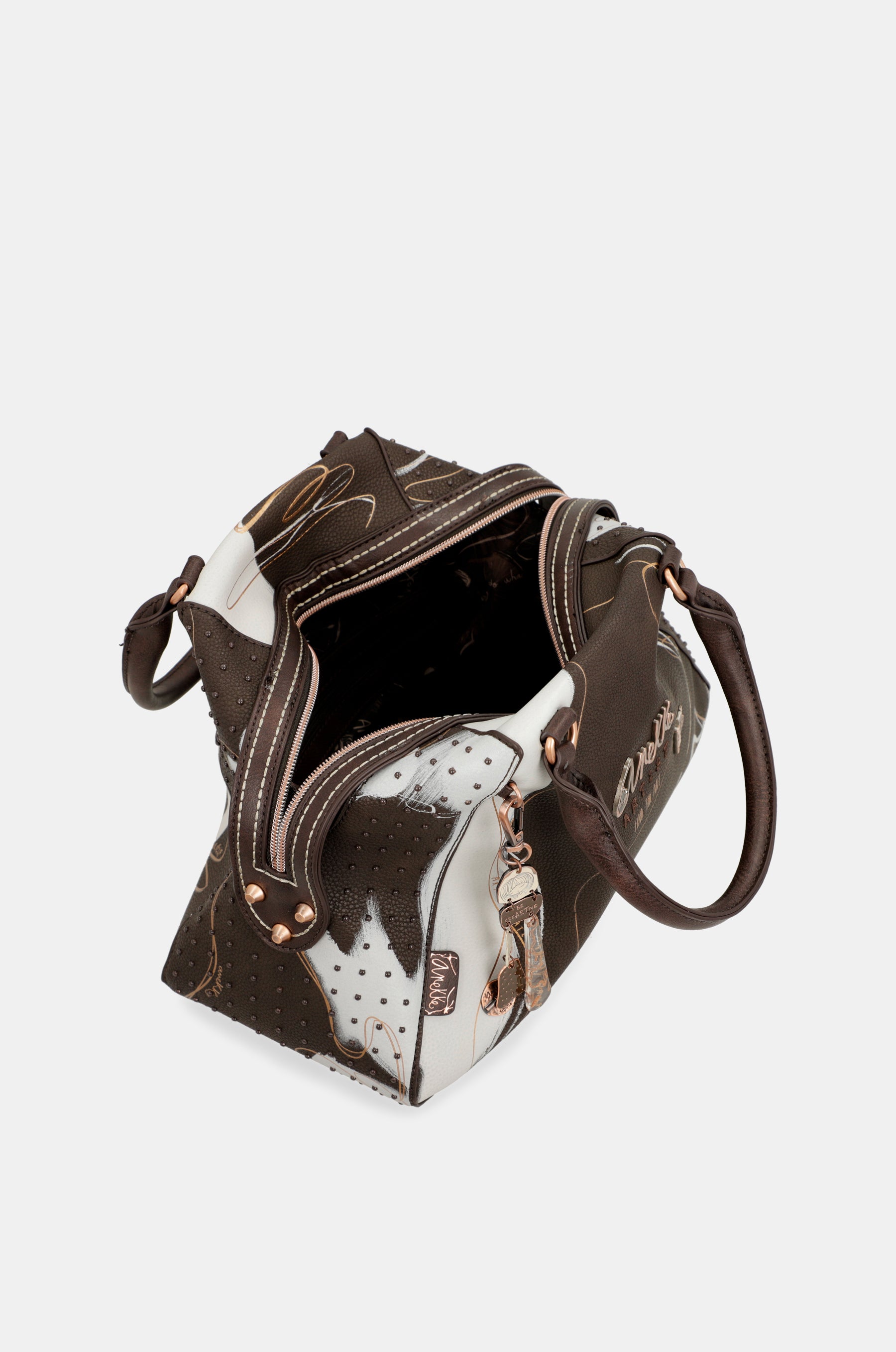 Borsa a tracolla marrone Nature Shodō a 2 manici