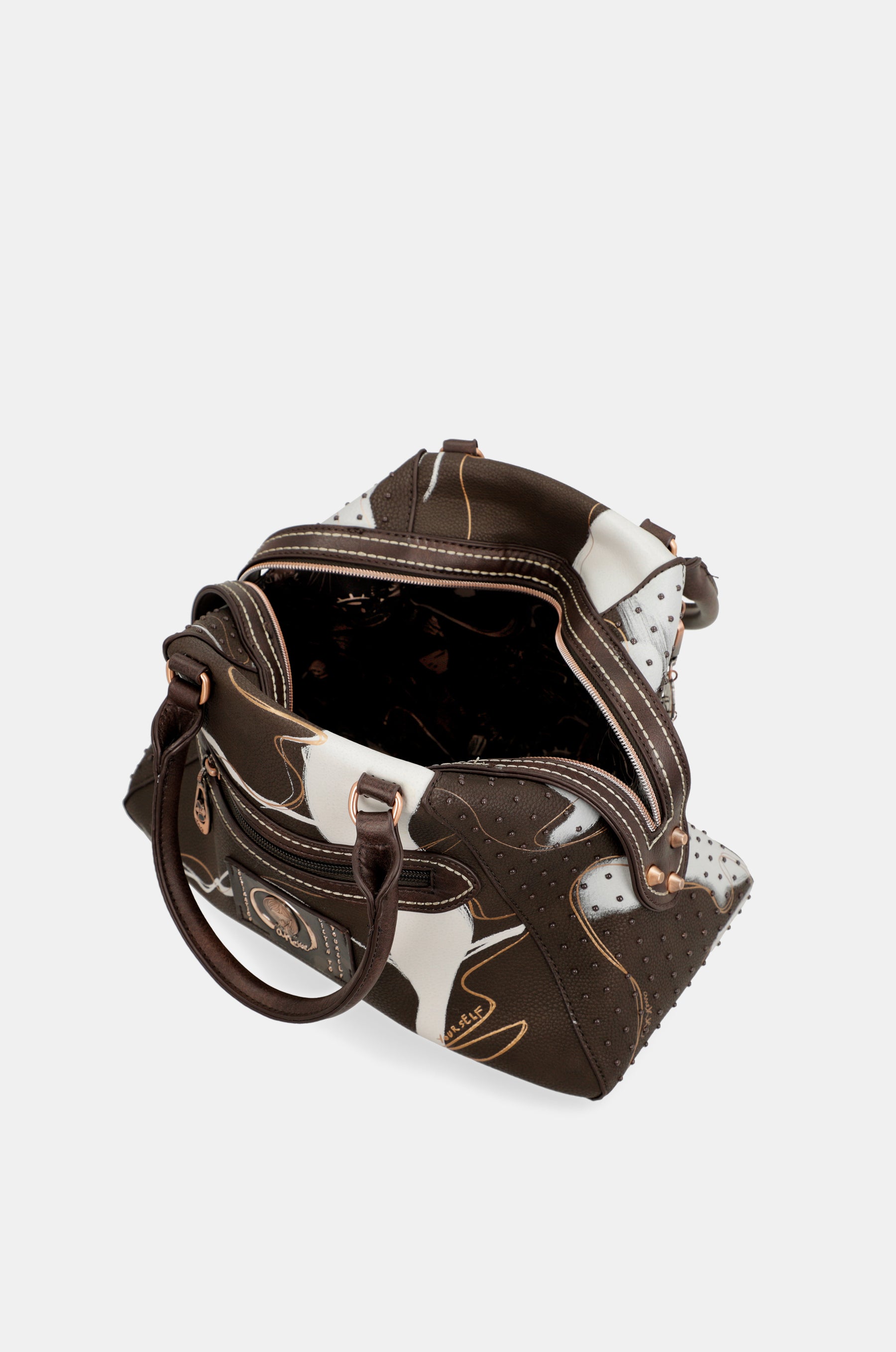 Borsa a tracolla marrone Nature Shodō a 2 manici