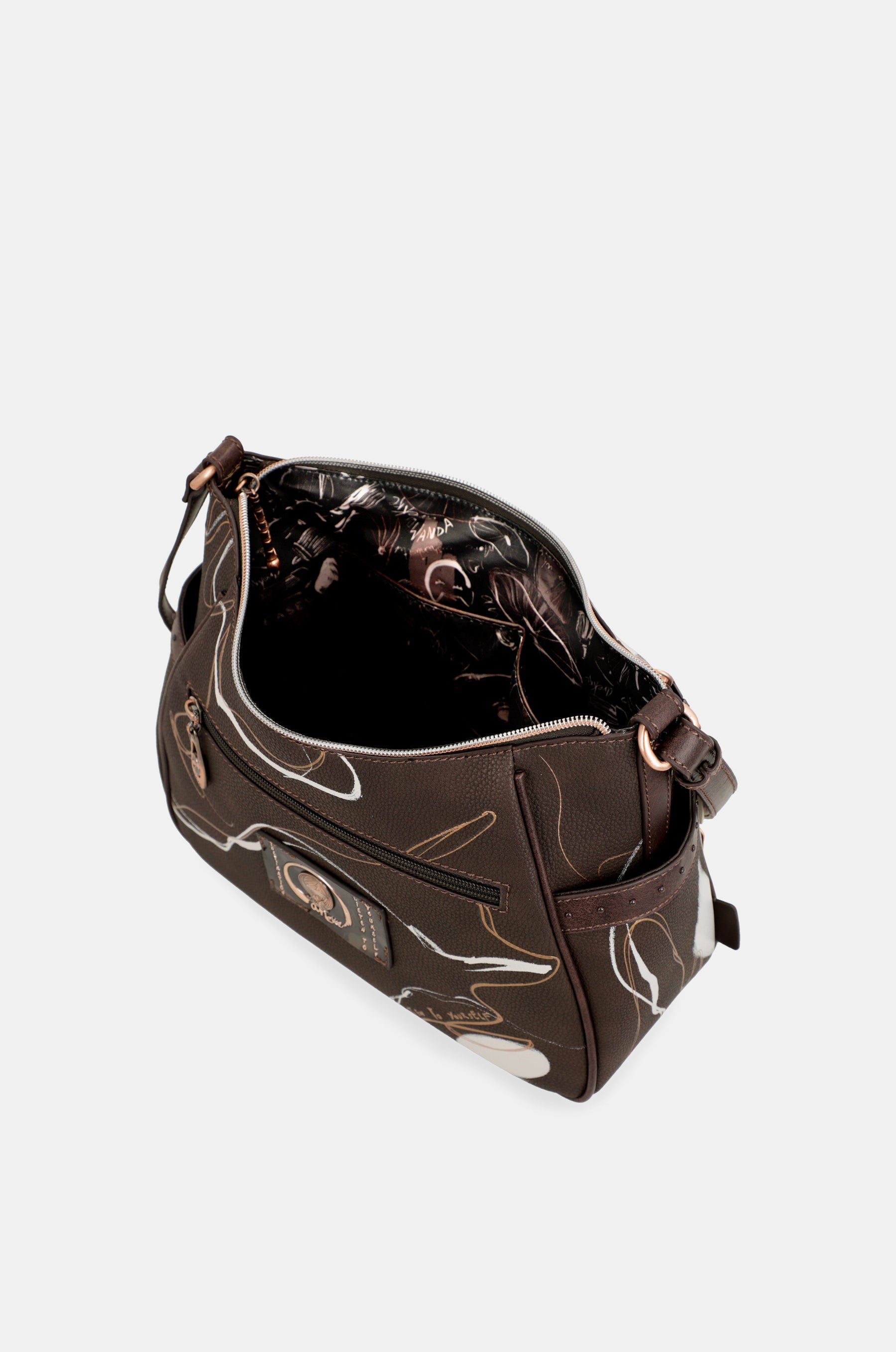 Borsa a tracolla media marrone Nature Shodō