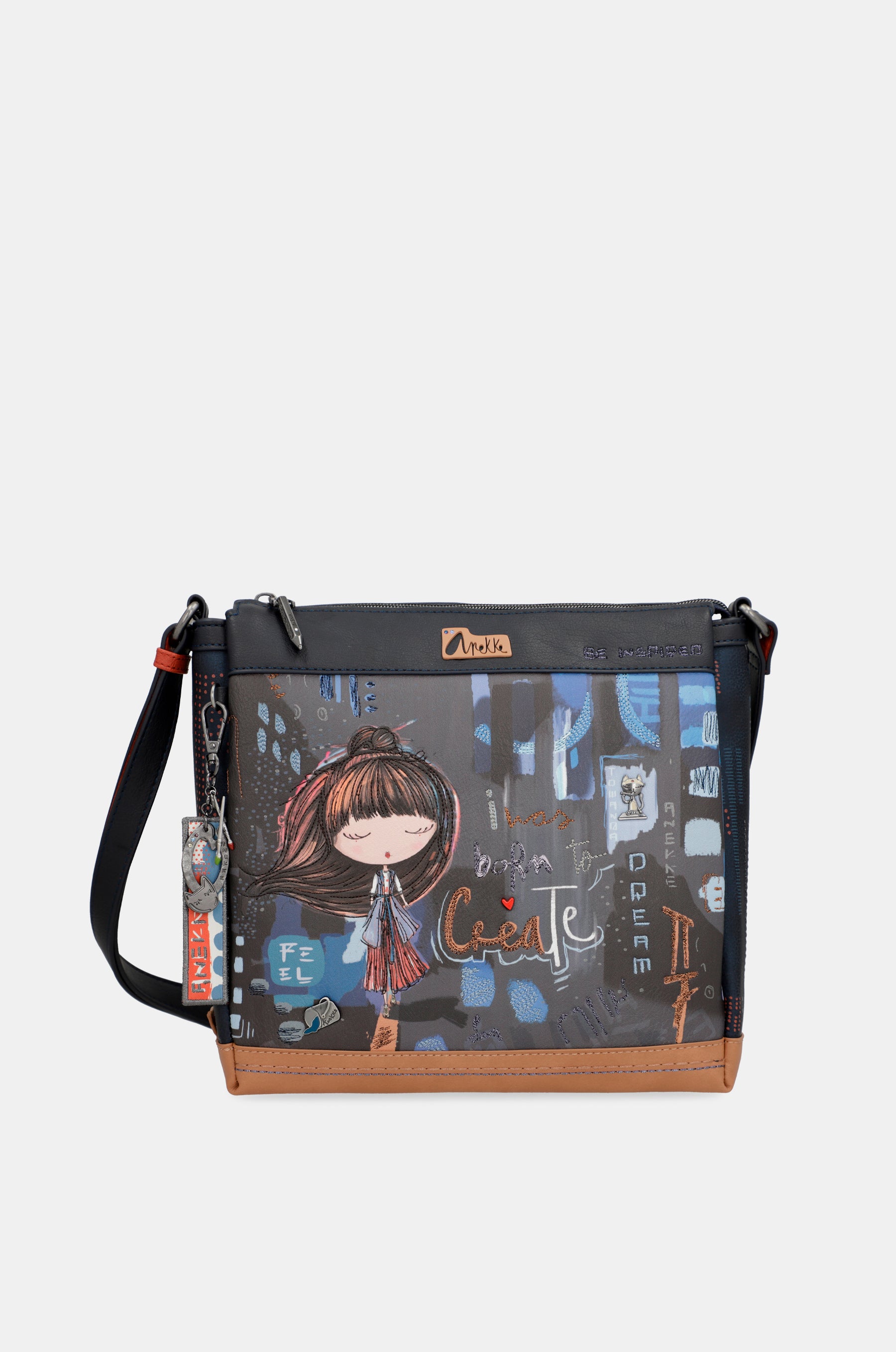 Sac à Dos Anekke Multicolore Motif Géométrique 3 Compartiments - Neuf Avec étiquettes