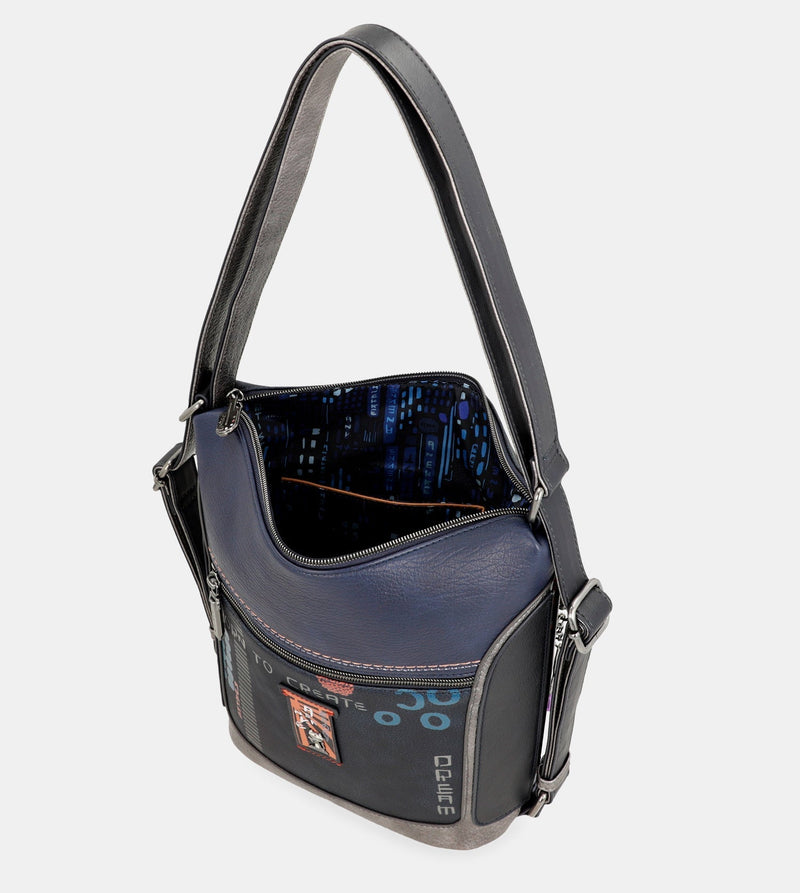 Borsa a tracolla Kyomu trasformabile in zaino Kyomu