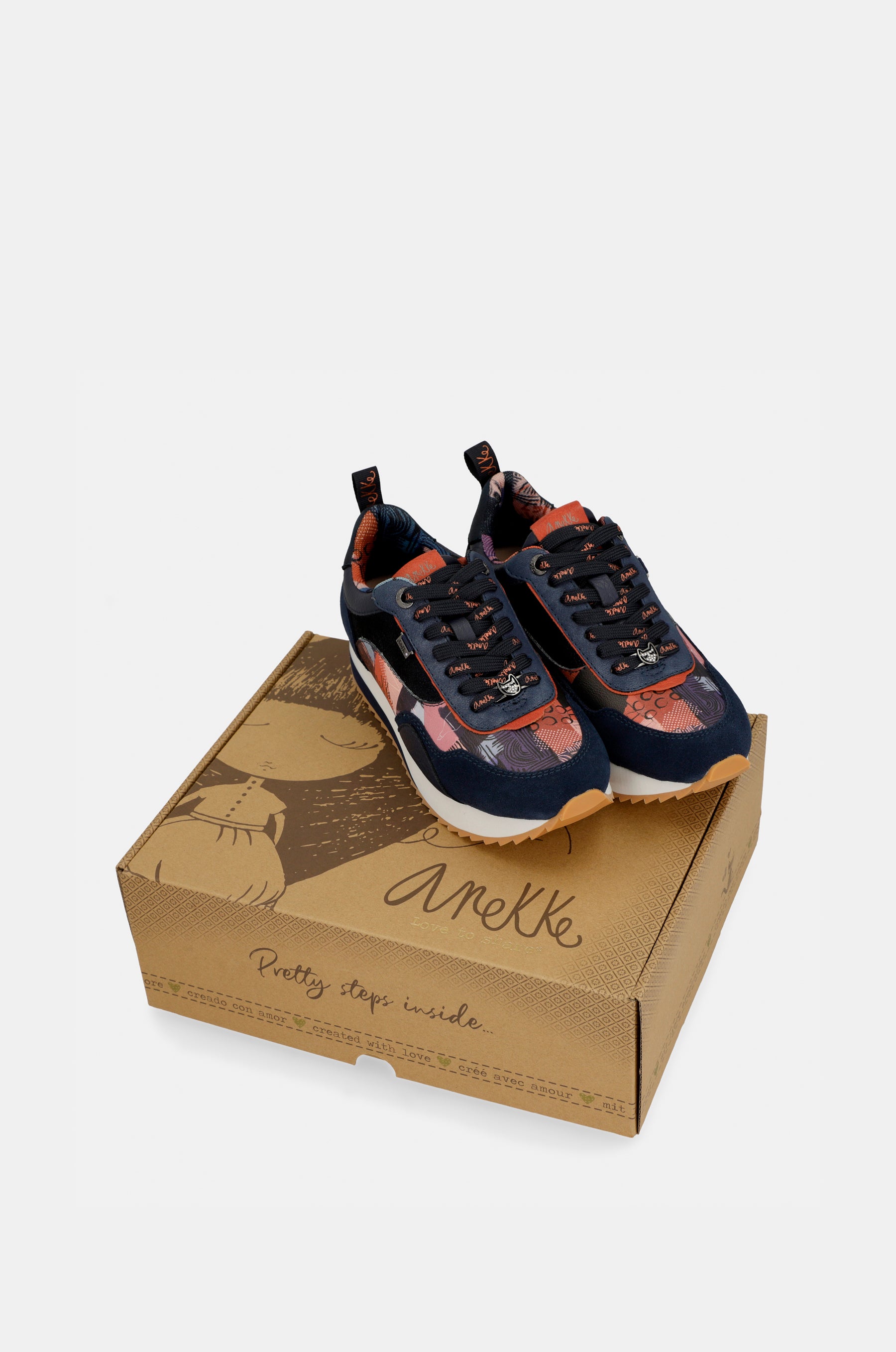 Sneakers sportive con motivo Palette blu navy