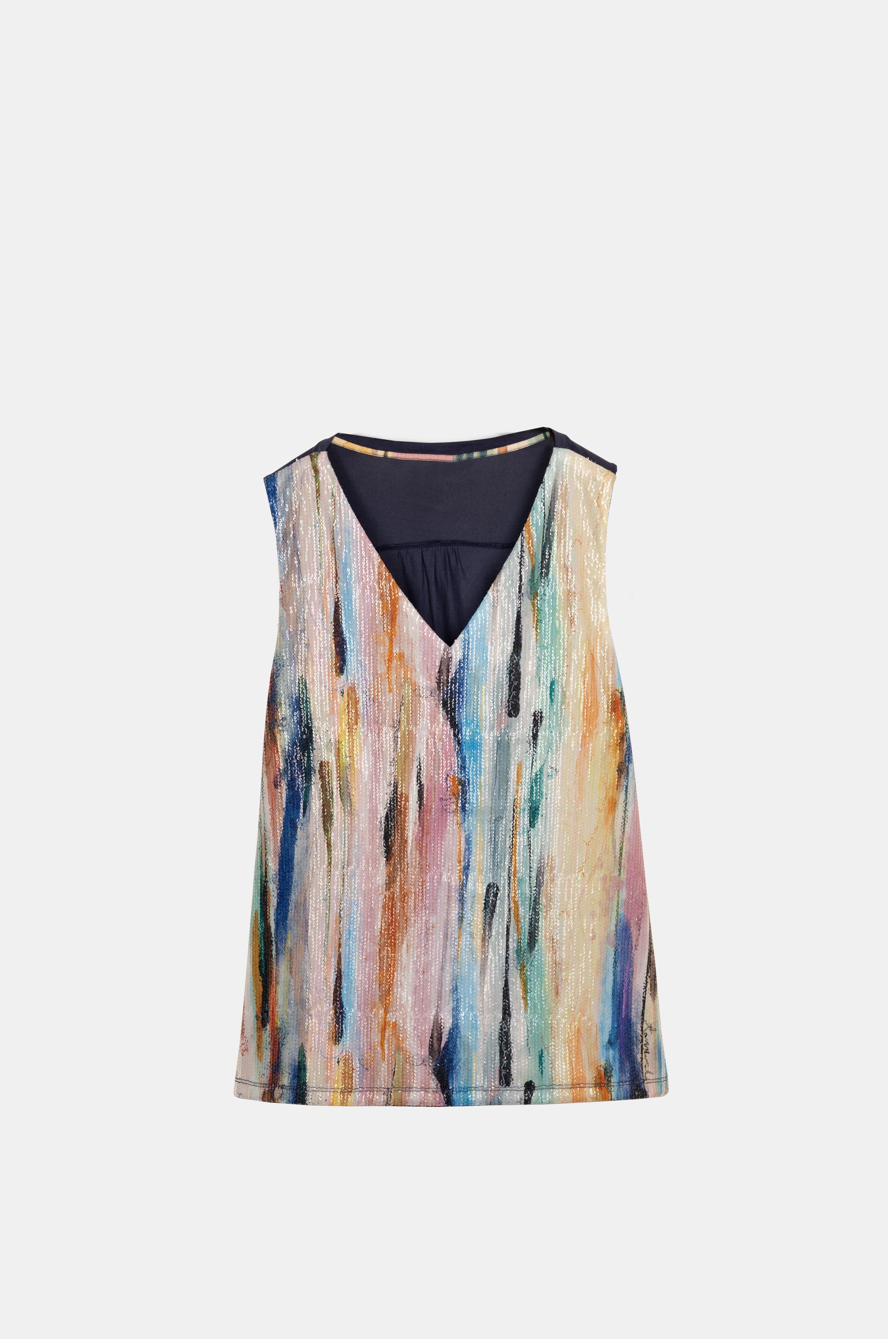 Top con paillettes da studio